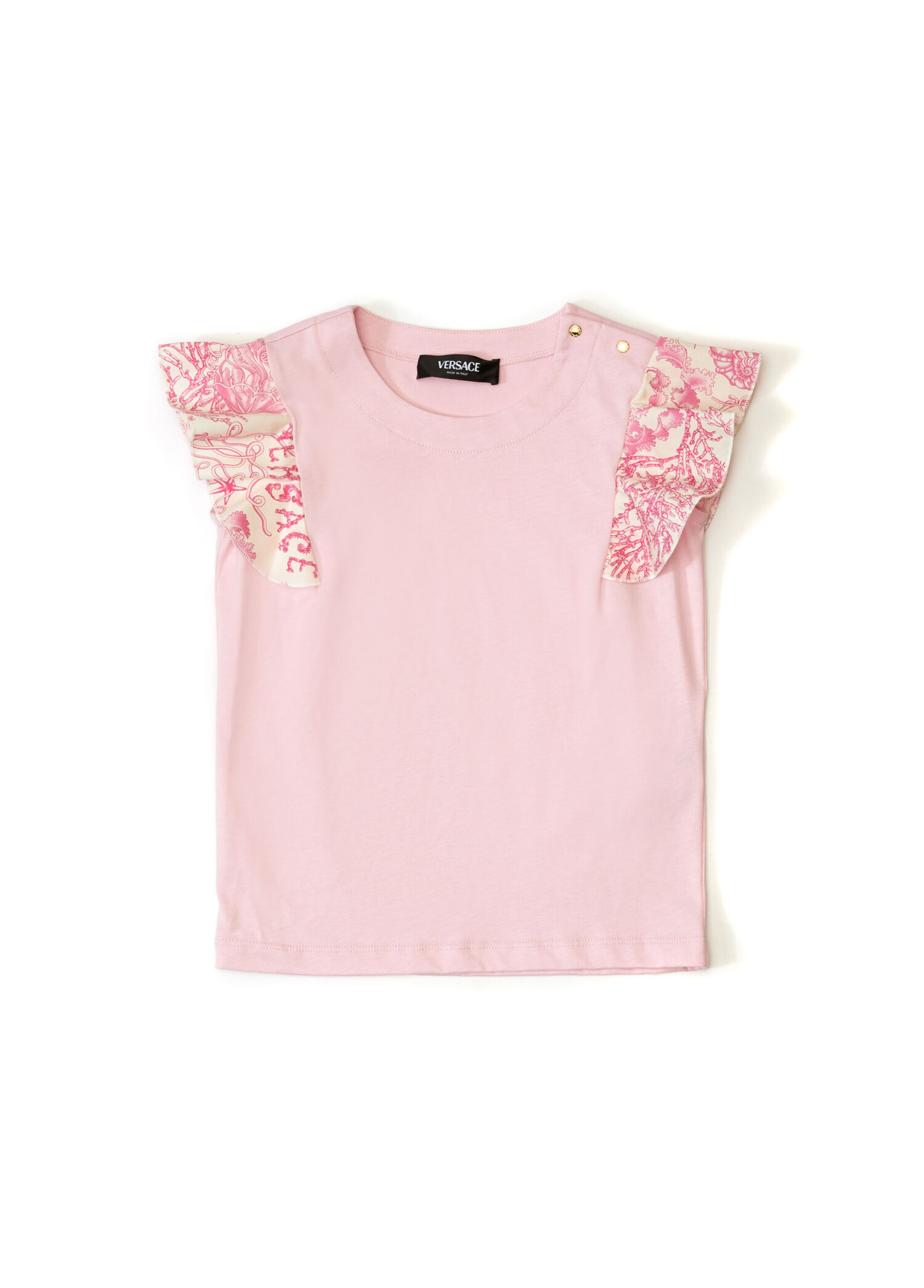 Pembe Fırfırlı Kız Çocuk T-shirt