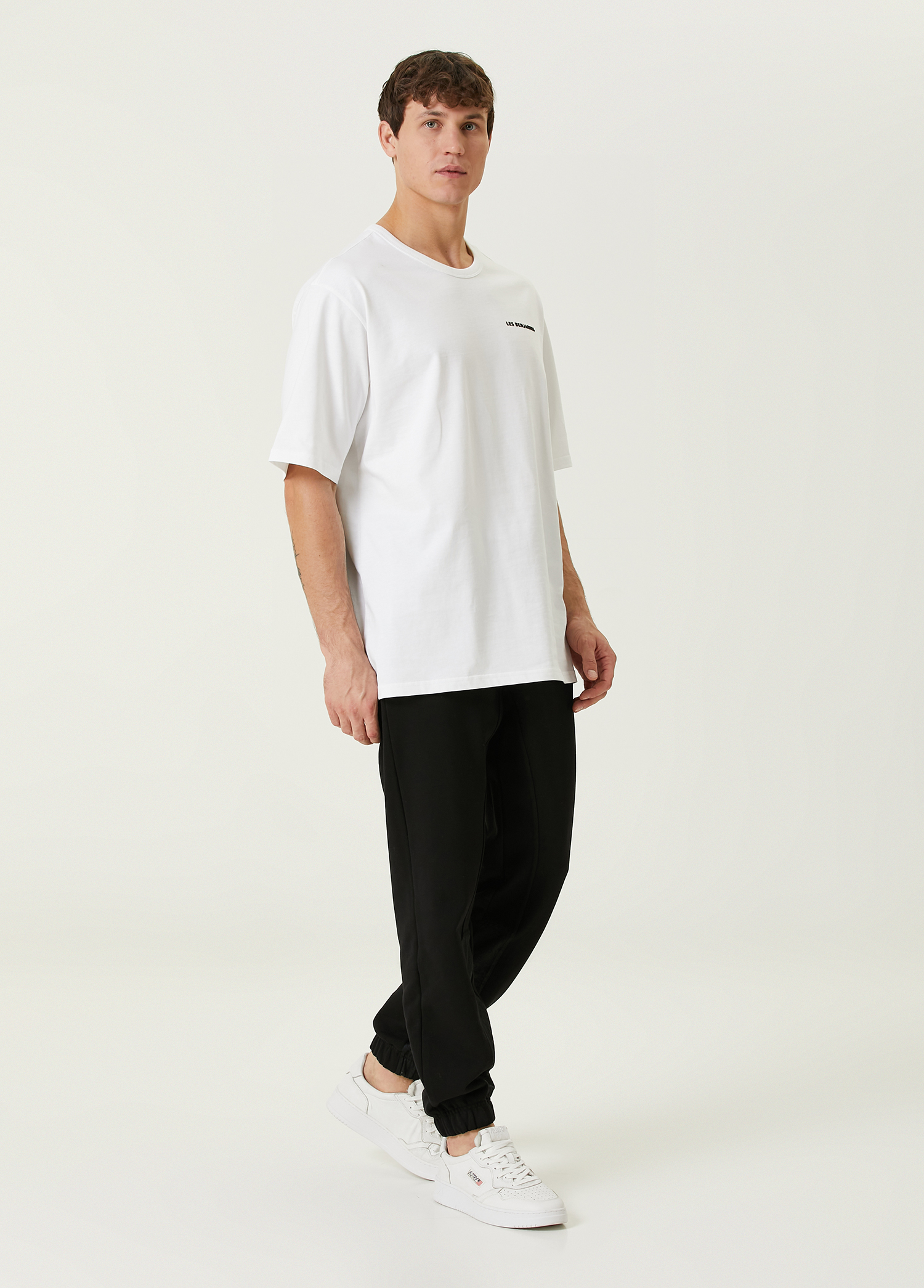 Beyaz Logo Baskılı T-shirt_1
