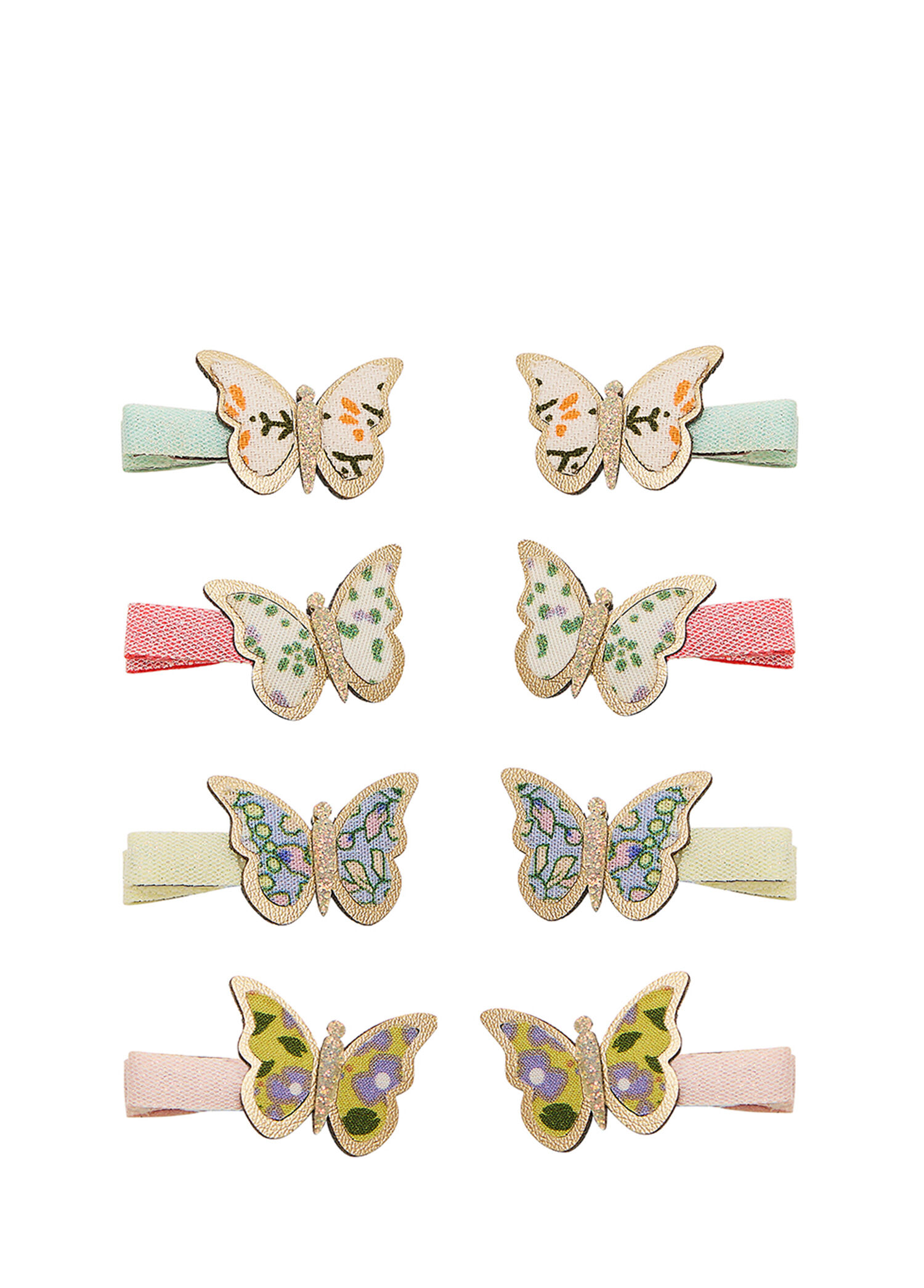 Floral Butterfly Kız Çocuk Mini 8'li Toka