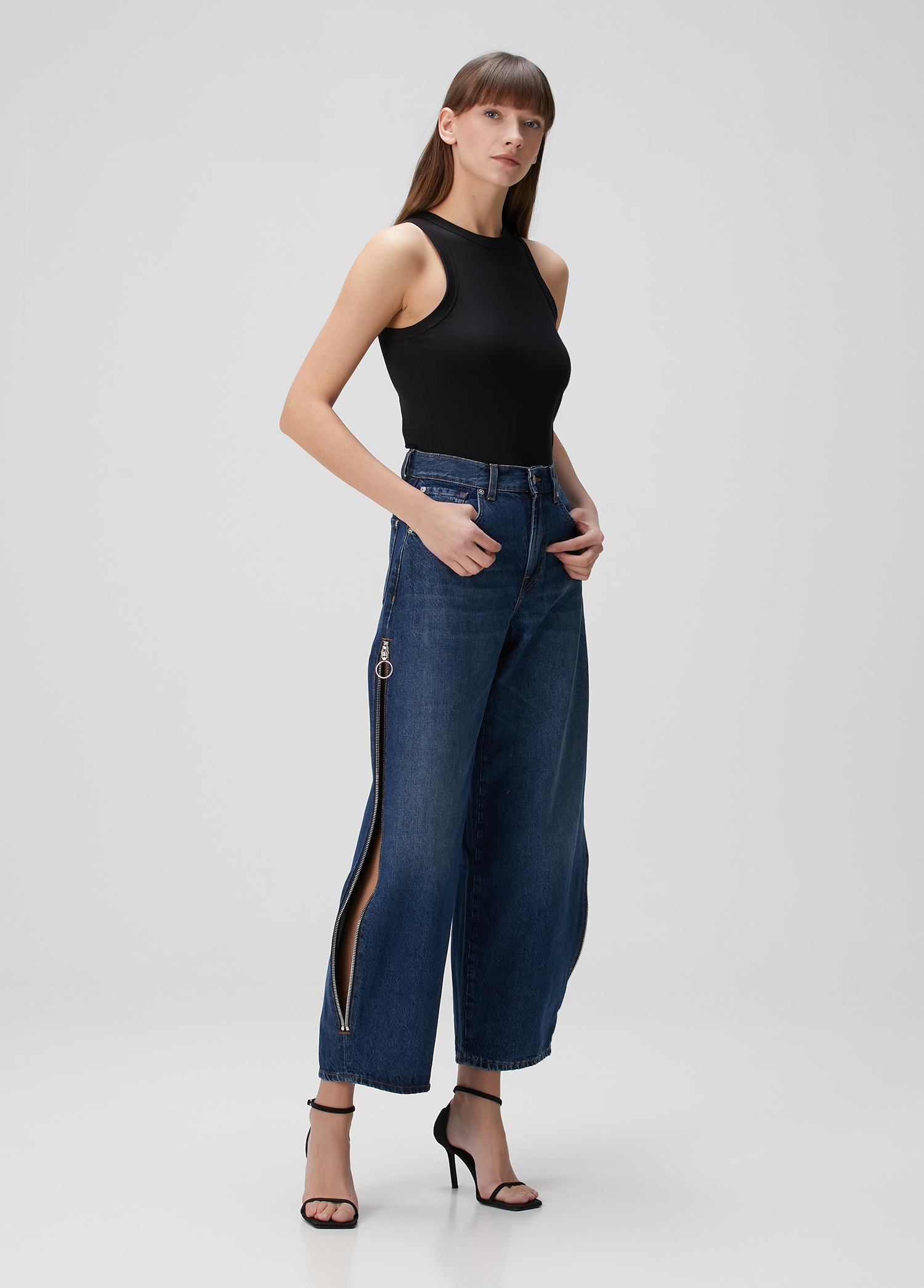 Bonnie Mavi Curved Jean Pantolon