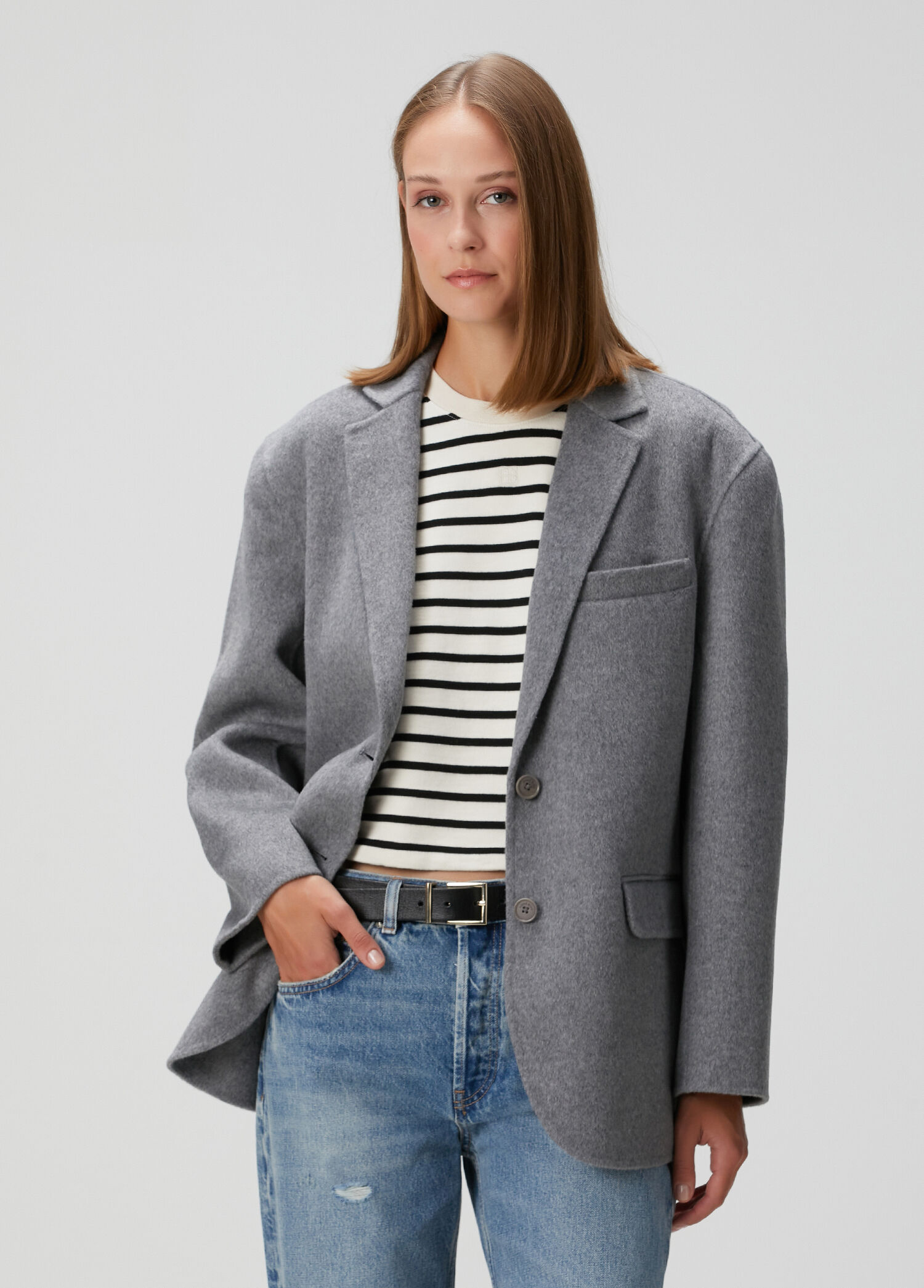 Quinn Gri Yün Blazer