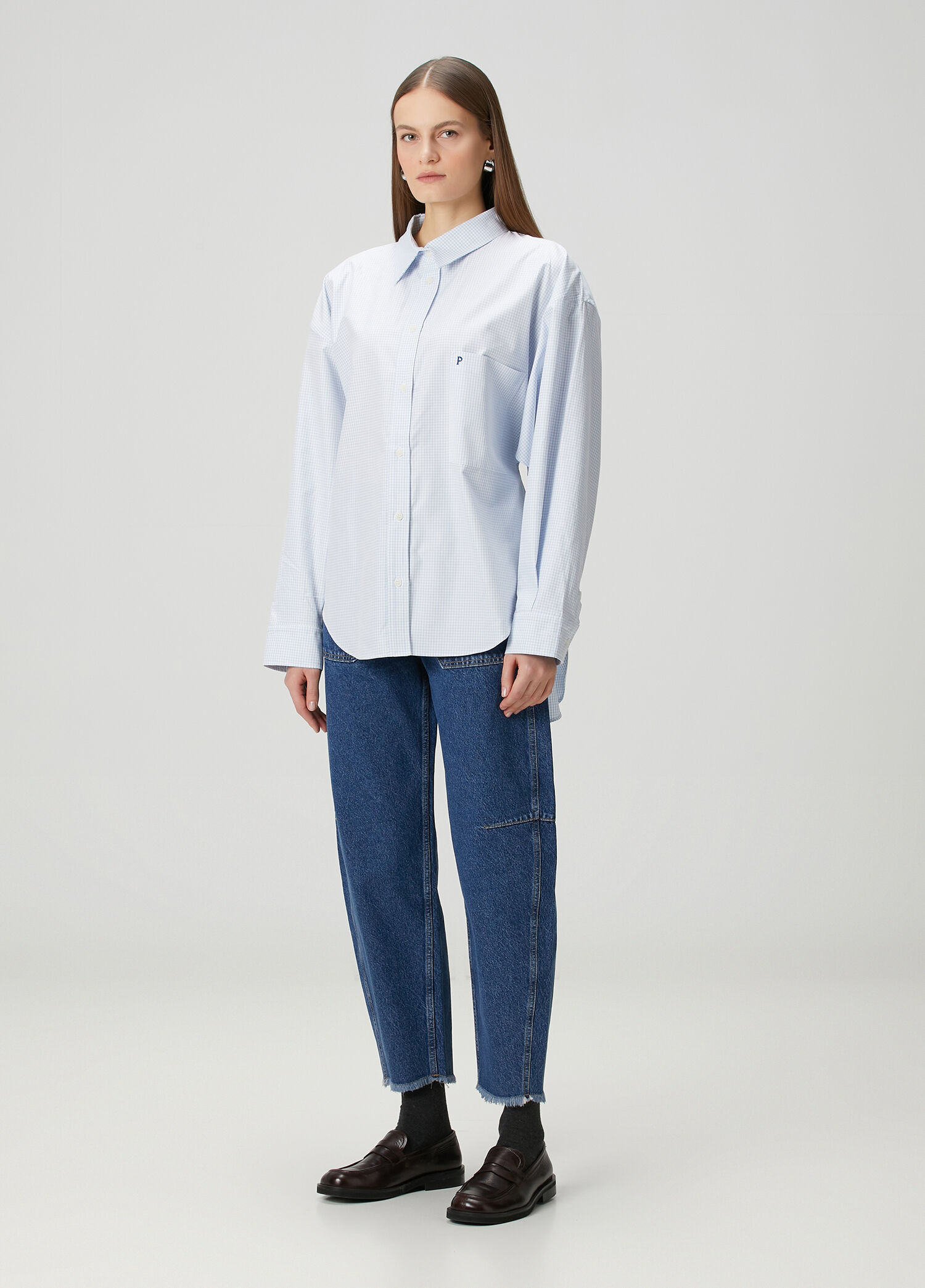 Coco Curved Tapered Mavi Jean Pantolon