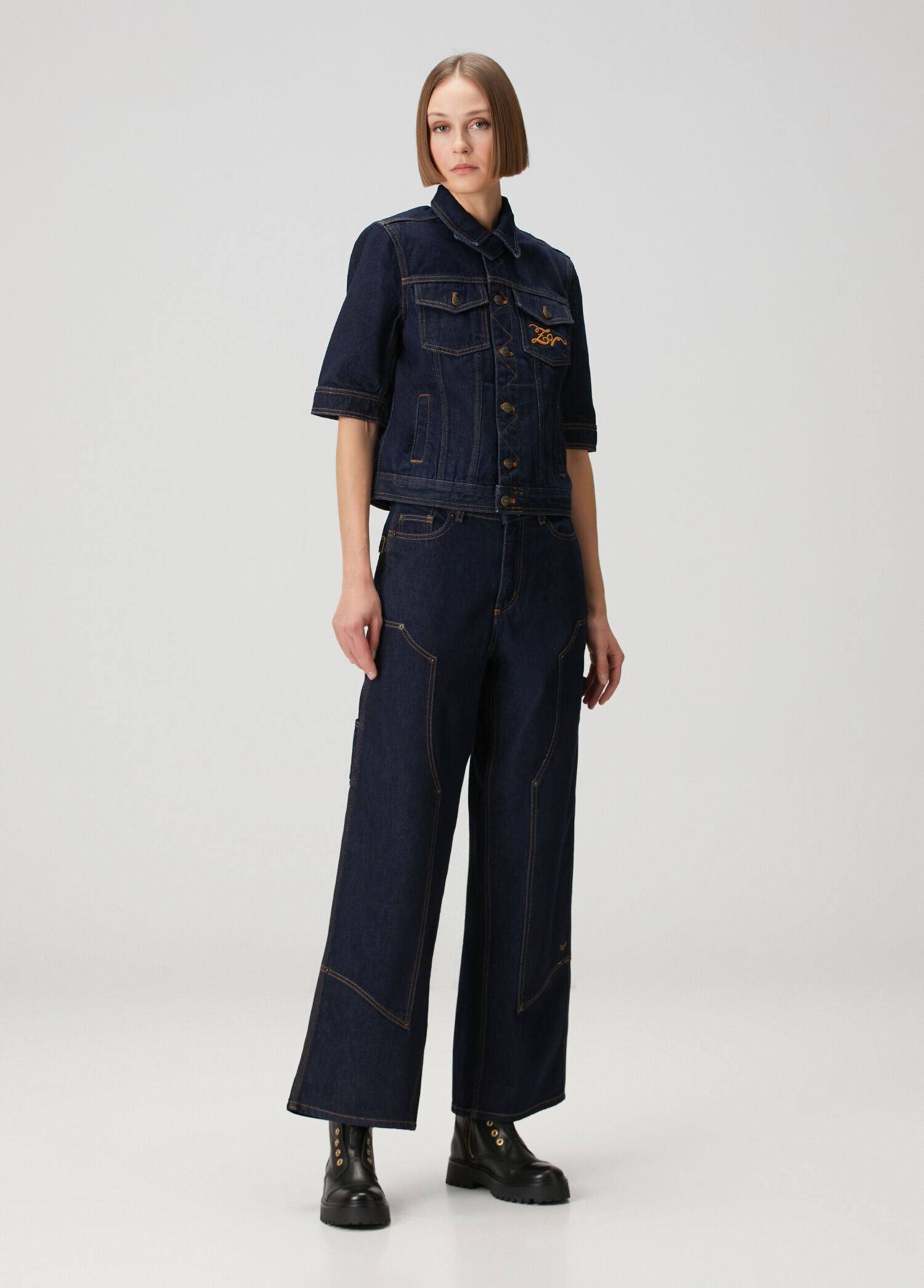 Perya Relaxed Fit Lacivert Jean Pantolon