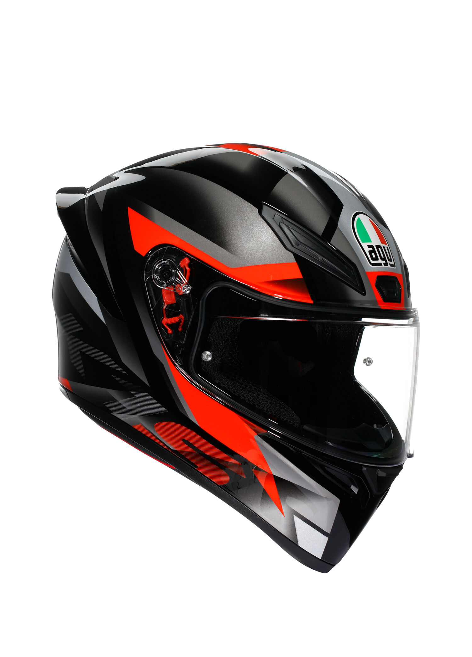 K1 S E2206 Fastlap Black Grey Red Unisex Kapalı Motosiklet Kaskı