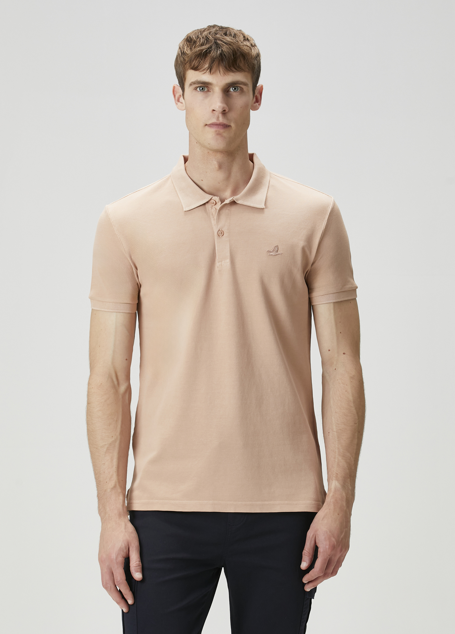 Pembe Polo Yaka T-shirt