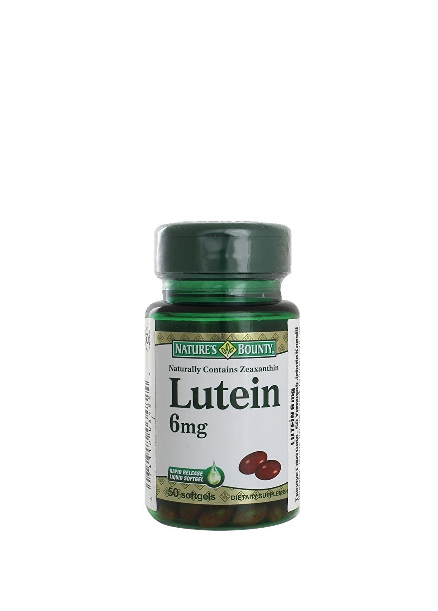 Lutein 6 mg Takviye Edici Gıda 50 Kapsül