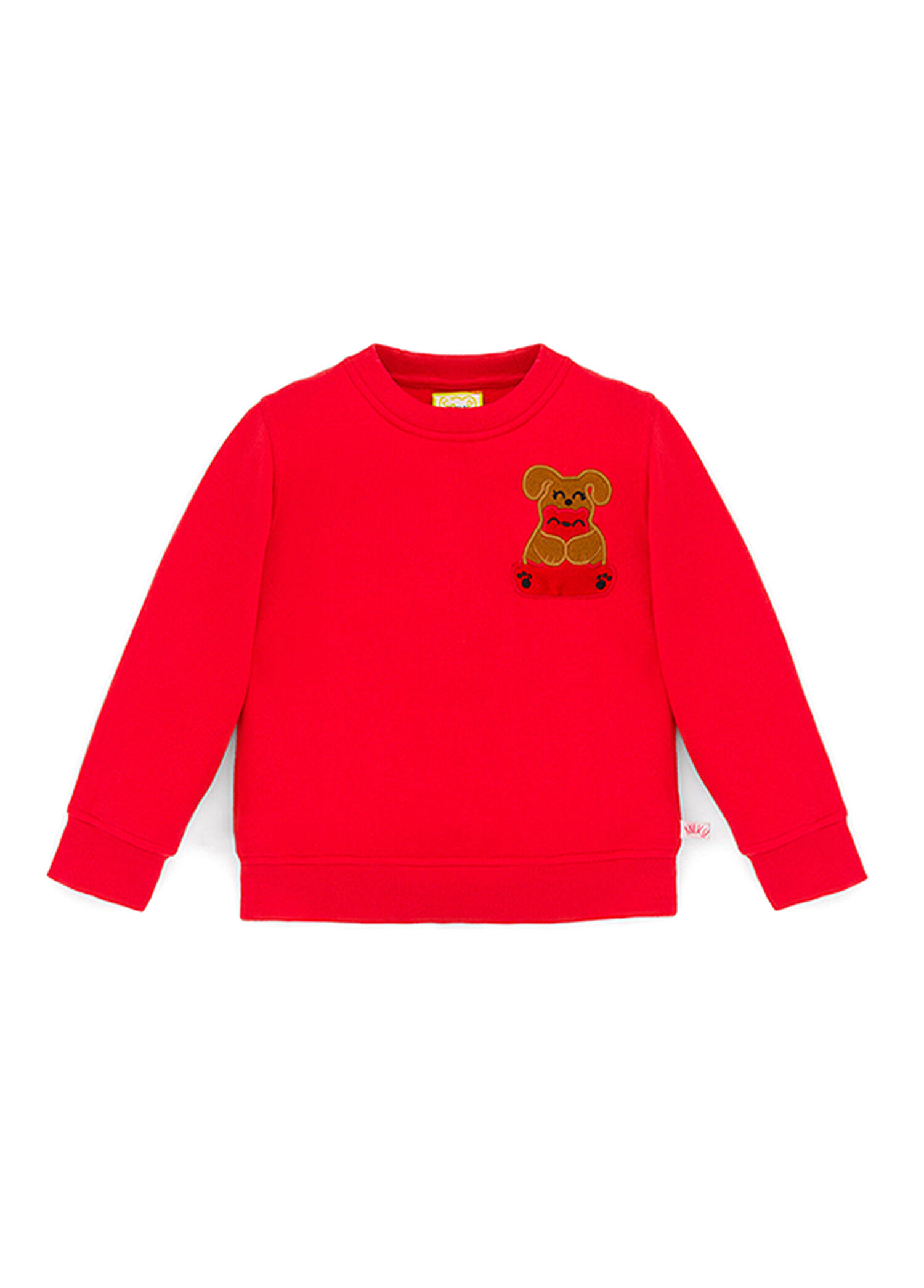 Kırmızı Ses Çıkaran Bisiklet Yaka Unisex Çocuk Sweatshirt