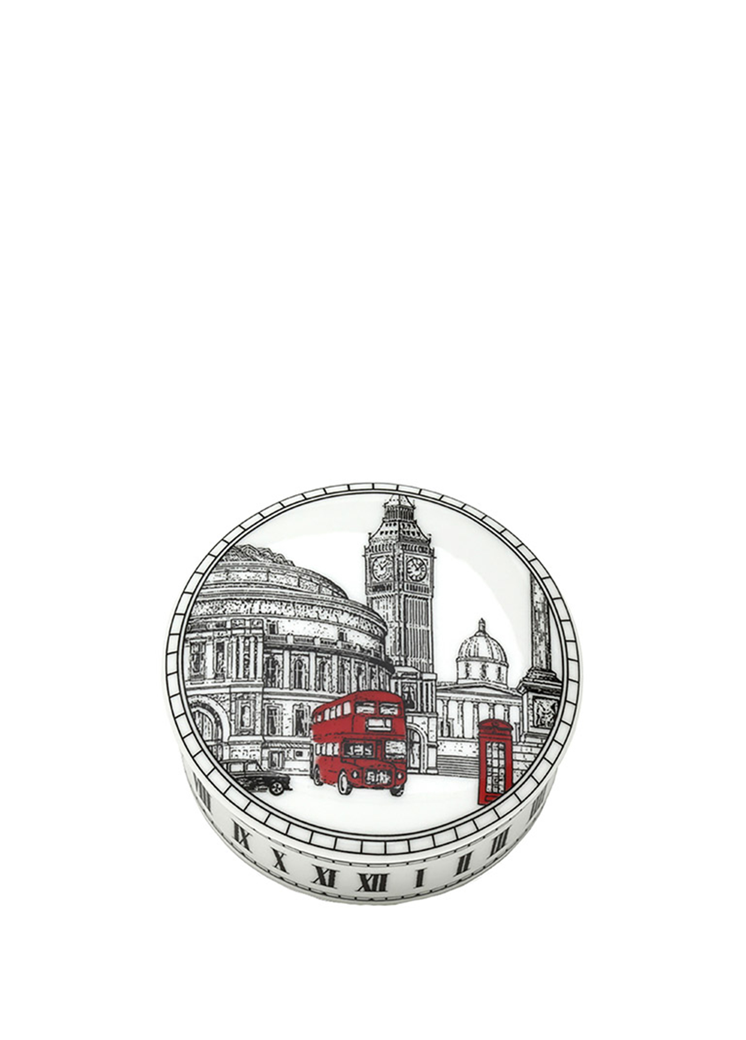 The London Icons Round Trinket Box Dekoratif Kutu