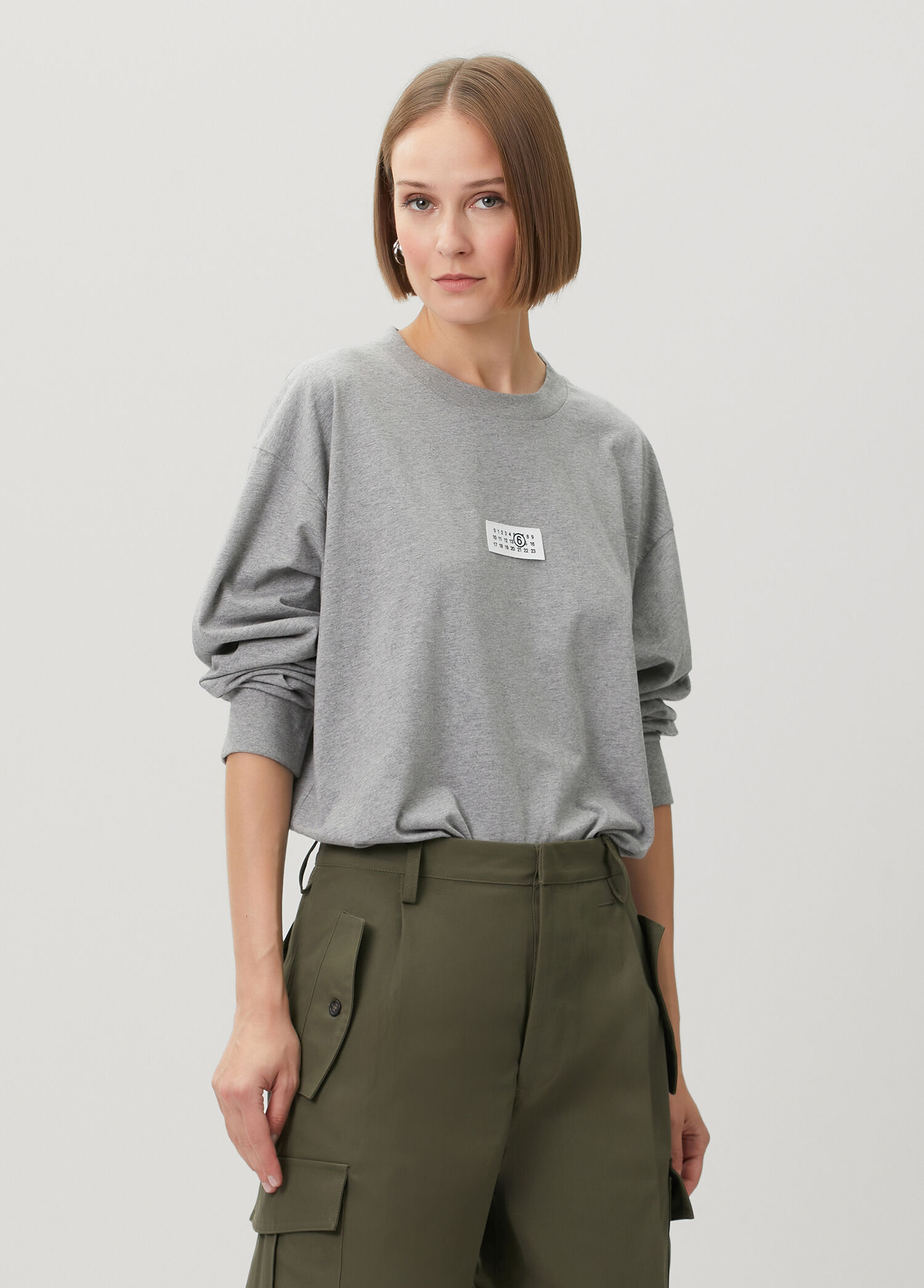 P Mm6 Maison Martin Margiela Grey T Shirt