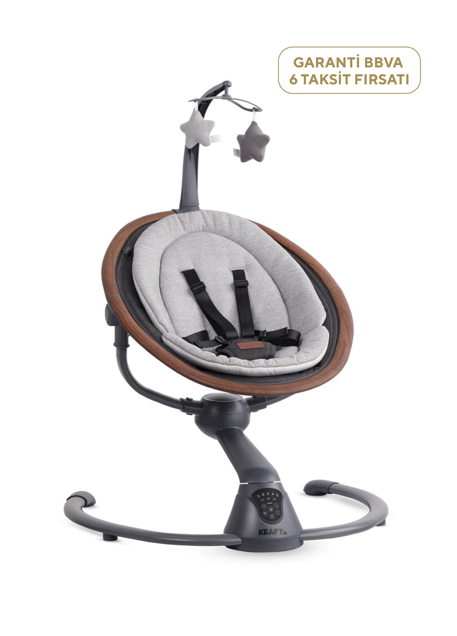 Otto Plus Koyu Gri Elektrikli Otomatik Sallanan 0-9 kg Ana Kucağı