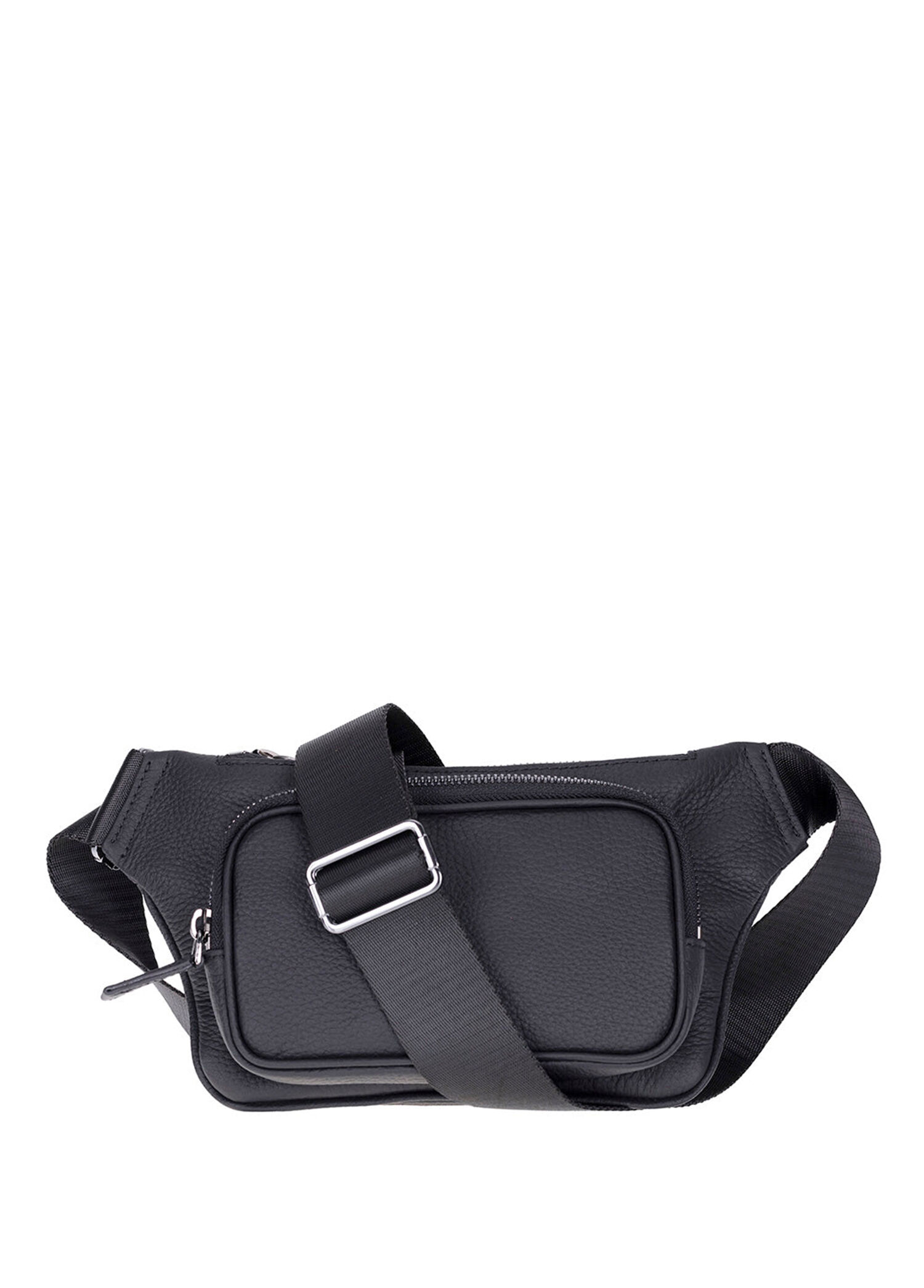 Noir Black Deri Çapraz Askılı Unisex Bel Çantası