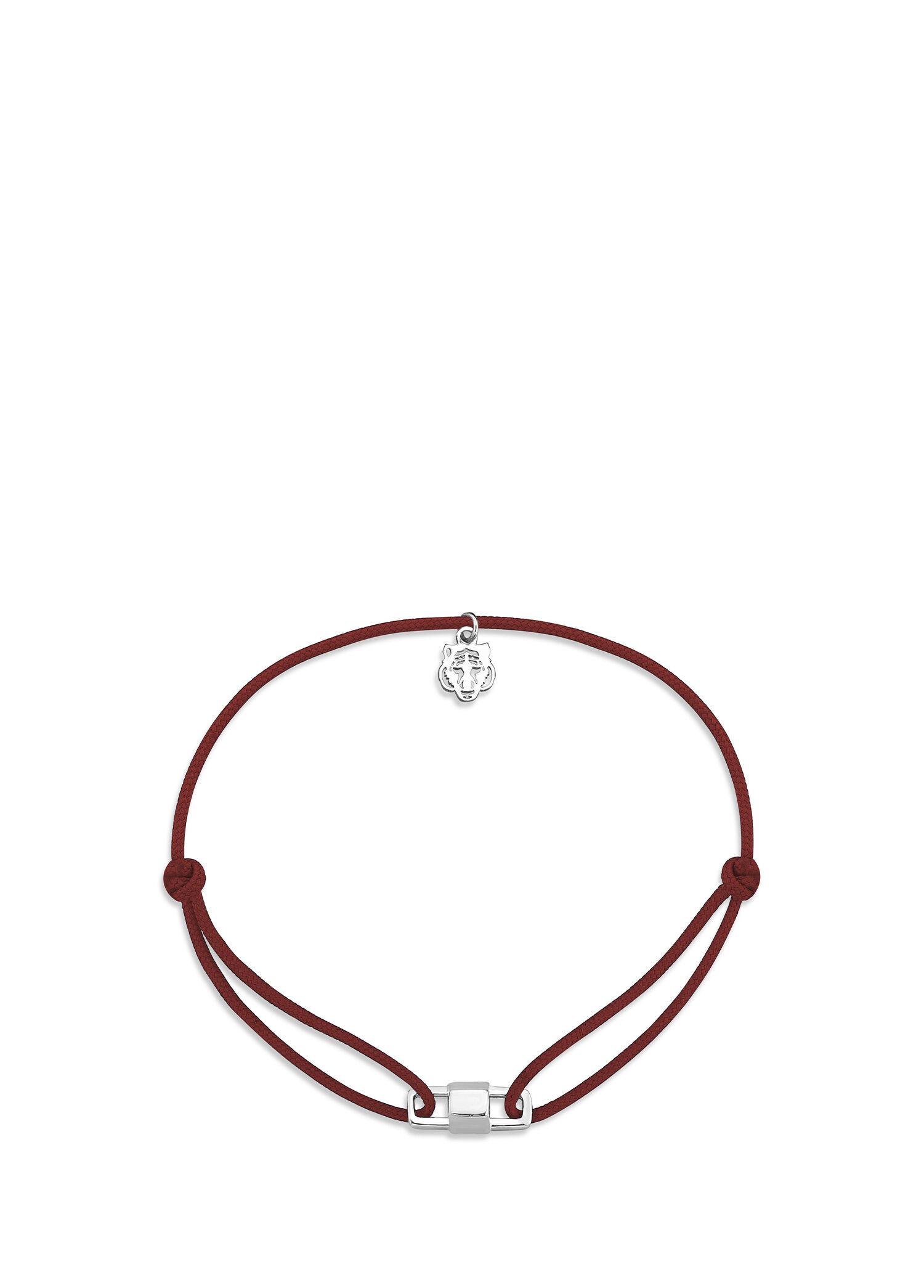 Capsule Bordo İp 925 Ayar Gümüş Unisex Bileklik
