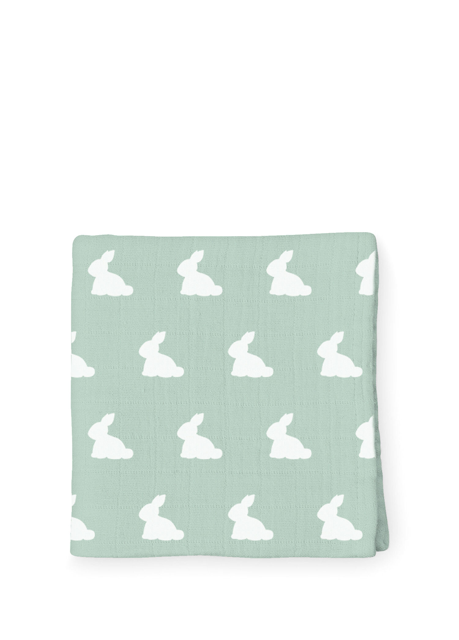 %100 Pamuk Mono Lapin Matcha Green Müslin Bebek Bakım Örtüsü 100 x 100 cm