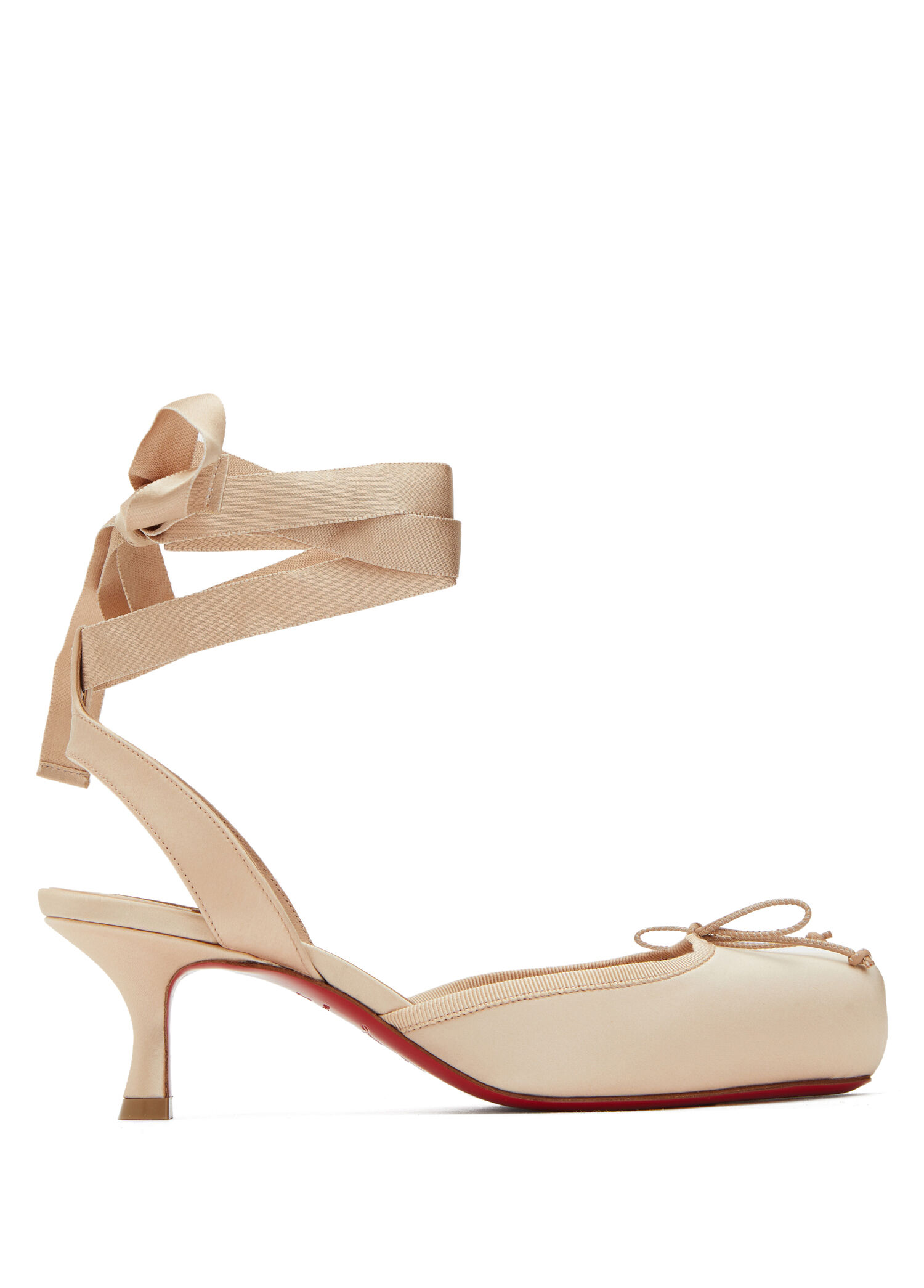 Christian Louboutin Nude Kadın Cassia Nude İpek Topuklu Ayakkabı