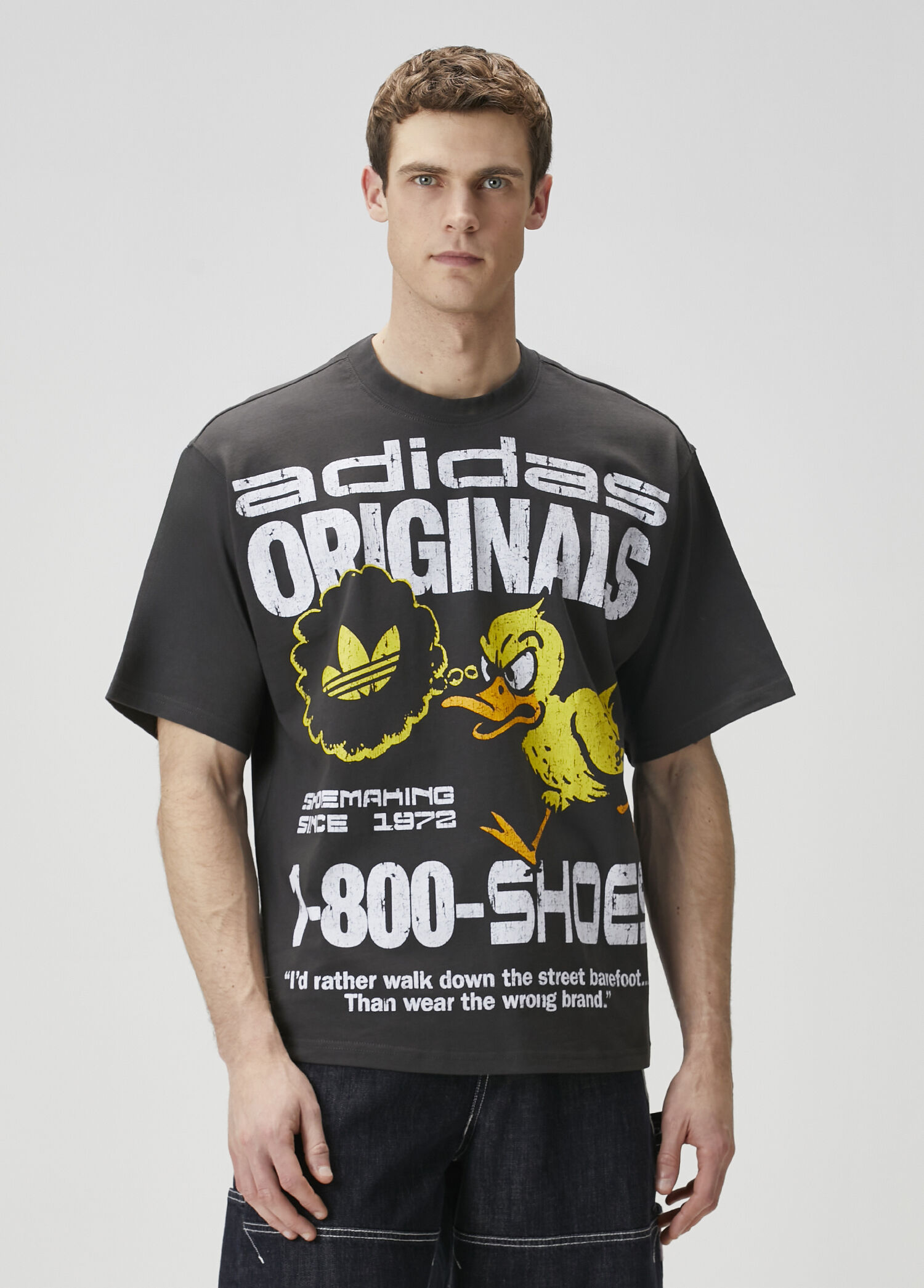 Adidas Siyah Erkek Originals Duck Graphic Siyah T-shirt 1918045