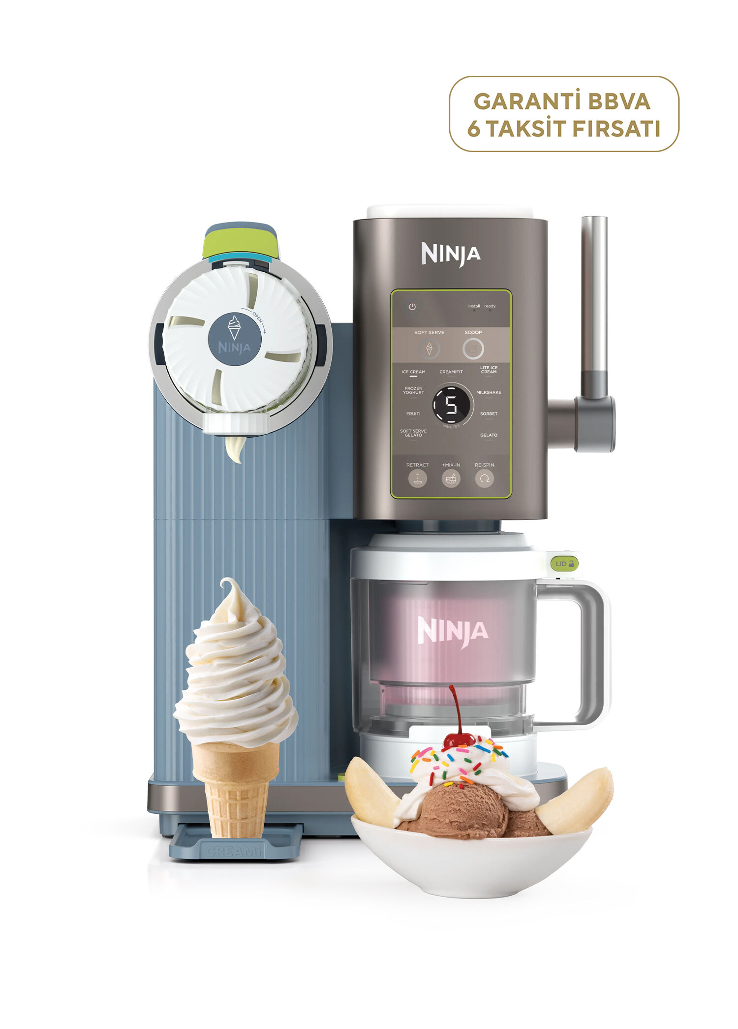 Ninja - Swirl by CREAMi 13-in-1 Soft Serve Icy Blackberry Lime