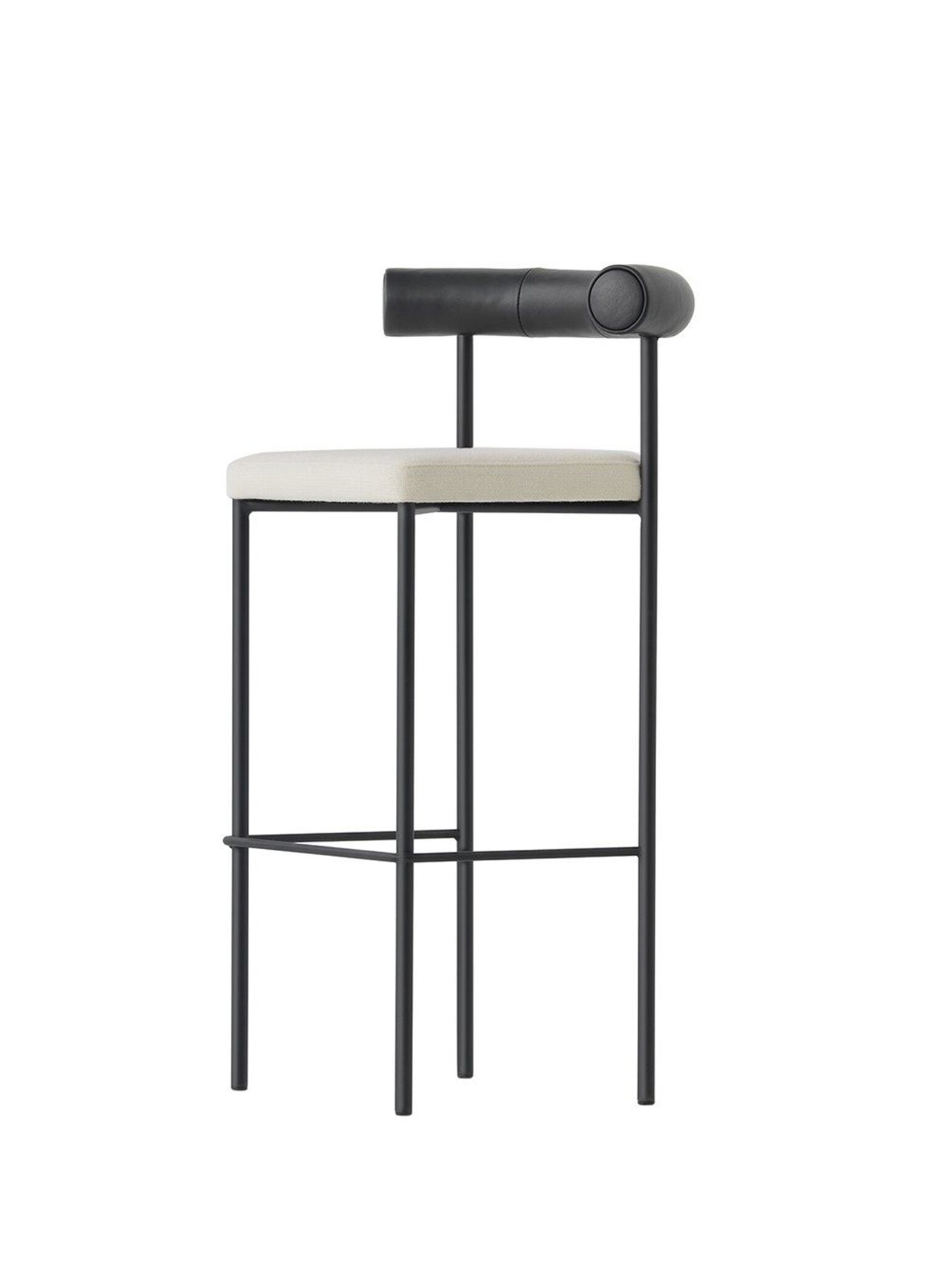 Glam Siyah Metal Bar Sandalyesi