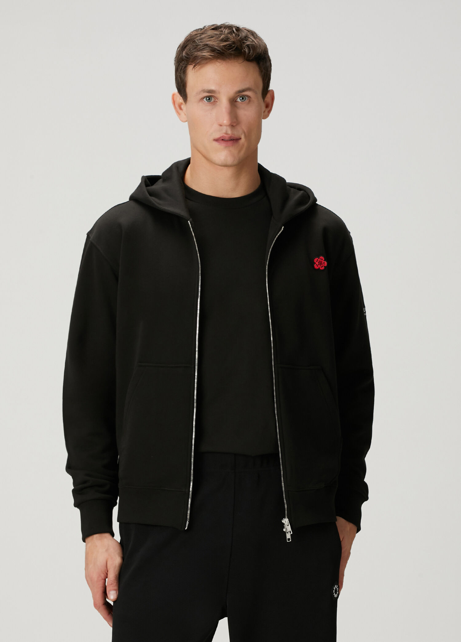 Siyah Kapüşonlu Sweatshirt