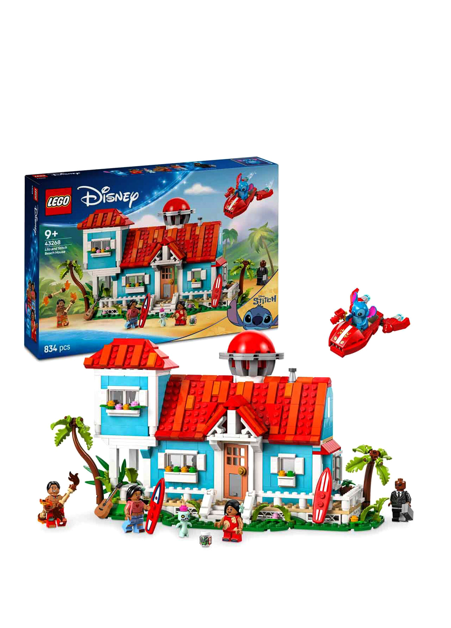 Disney Lilo ve Stiç Plaj Evi 834 Parça 9+ Yaş Yapı Oyuncağı 43268