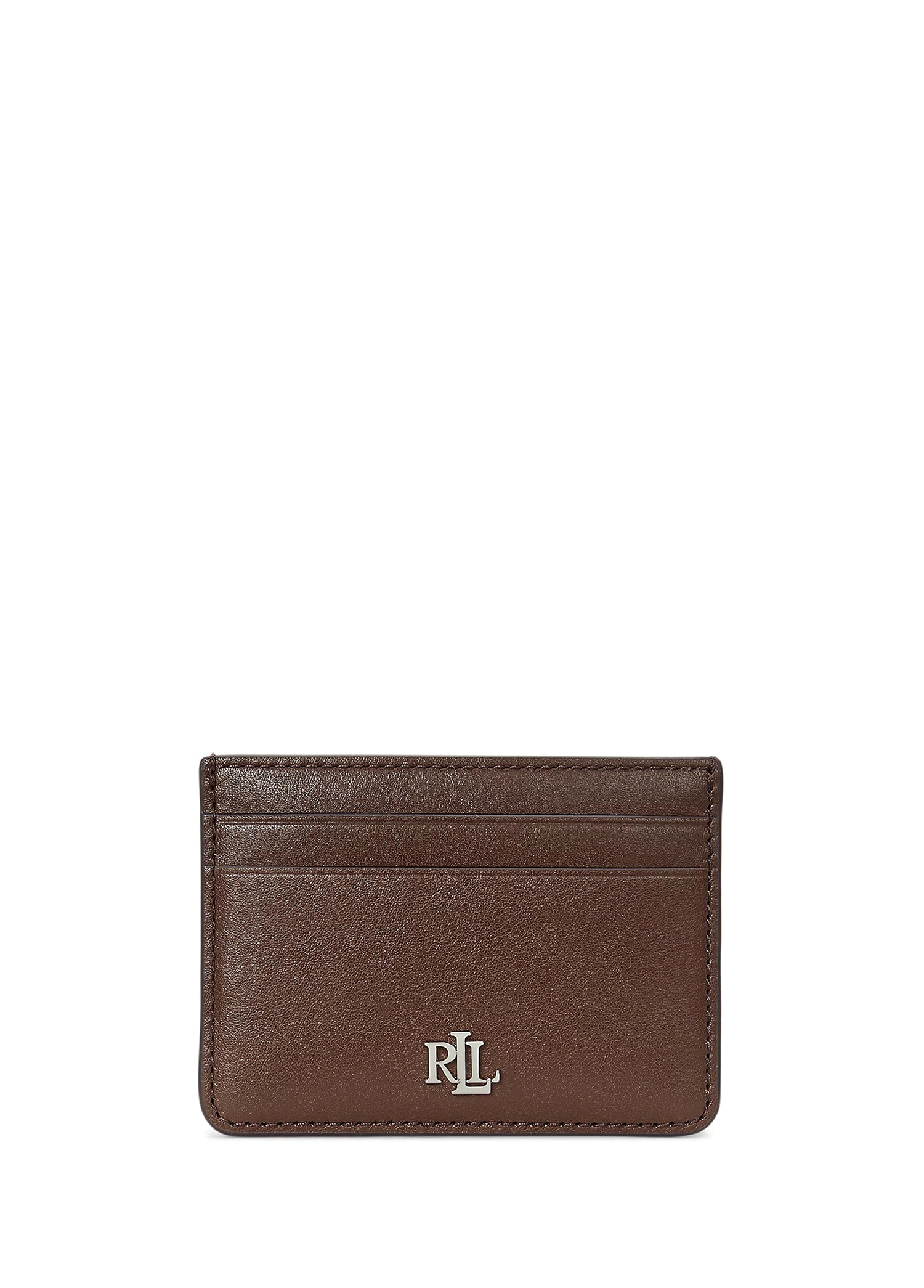 Lauren Ralph Lauren Brown Womens Leather Card Holder