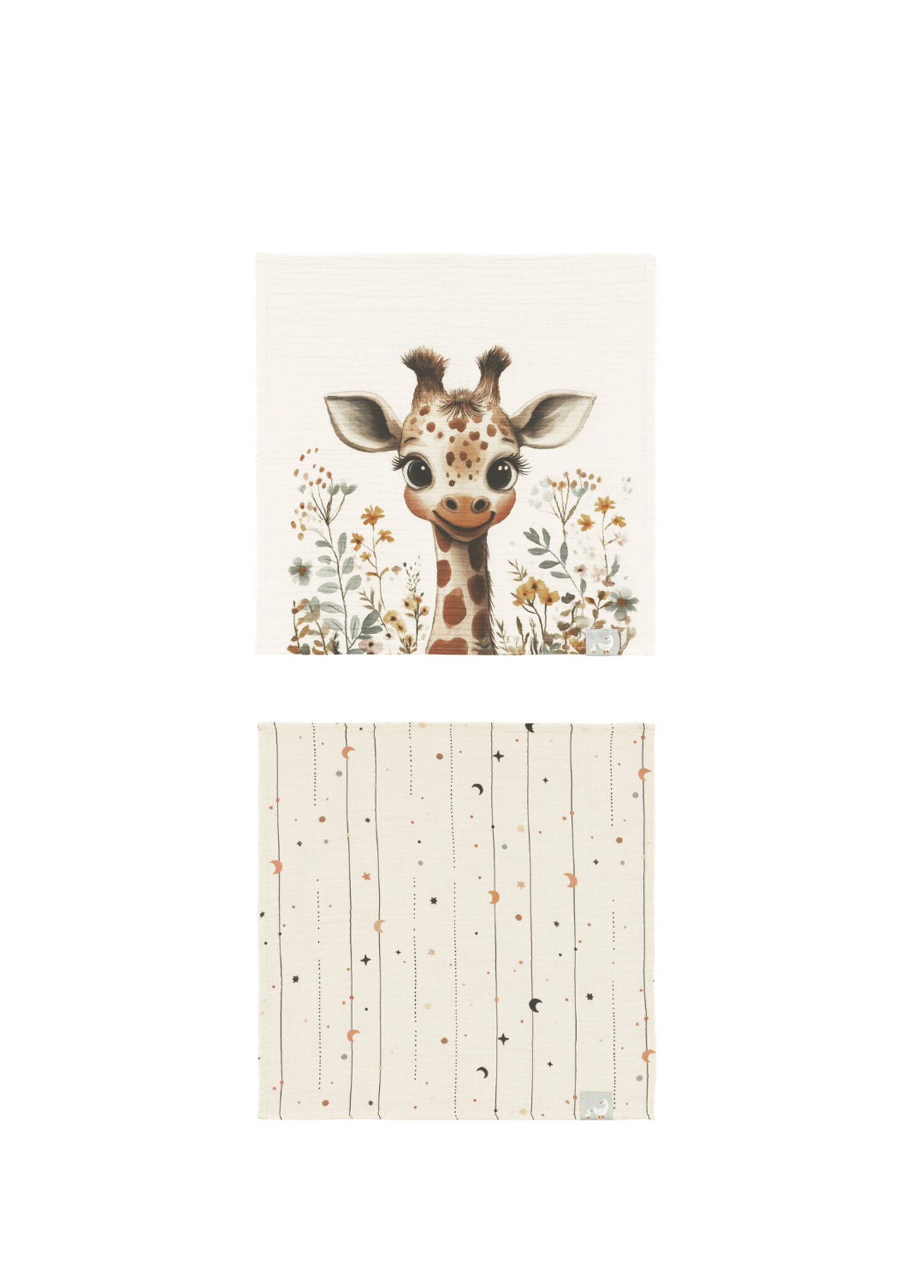Baby Giraffe & Moonloops 2'li Bebek Müslin Örtü Seti