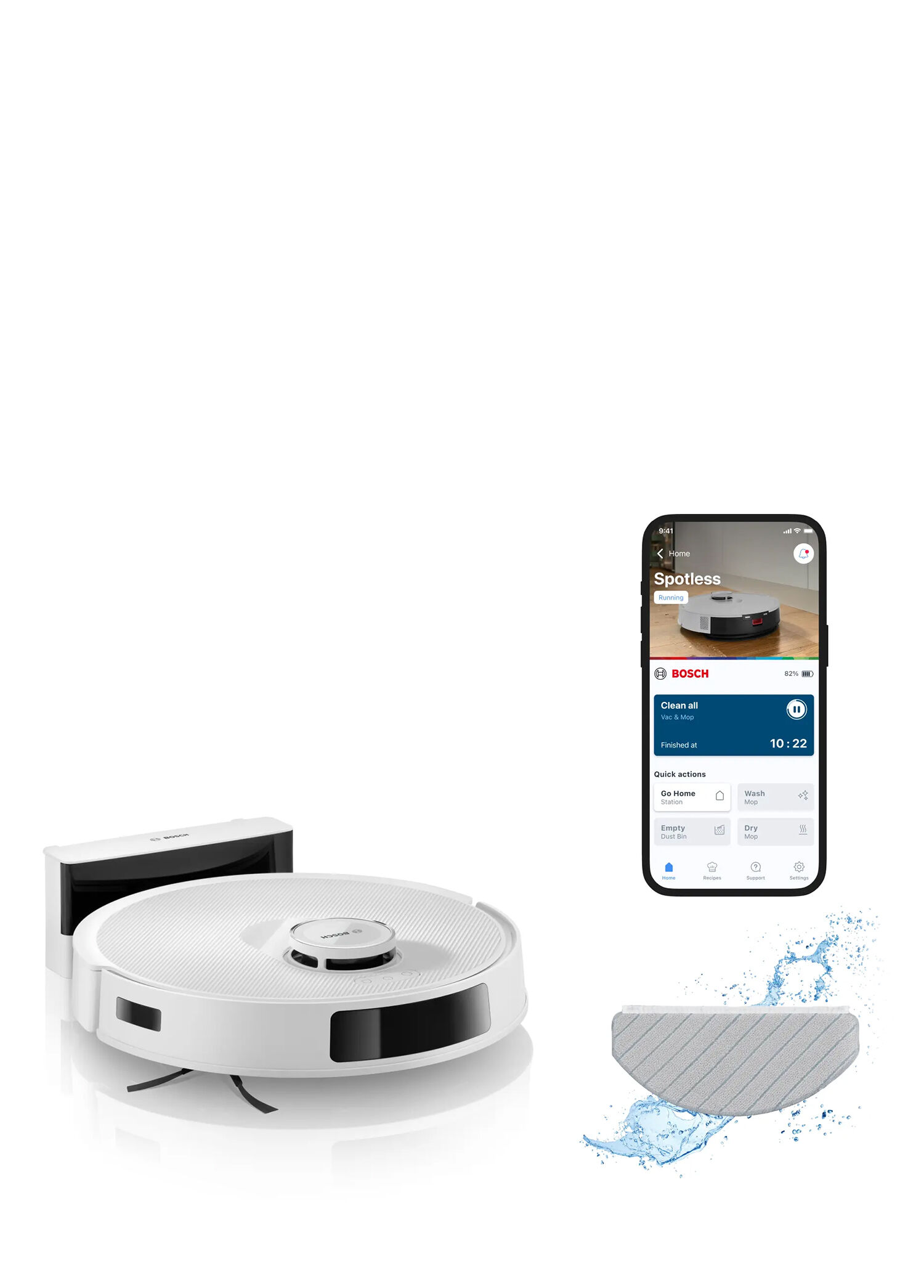 BCRC2W Beyaz 11000 Pa Robot Süpürge