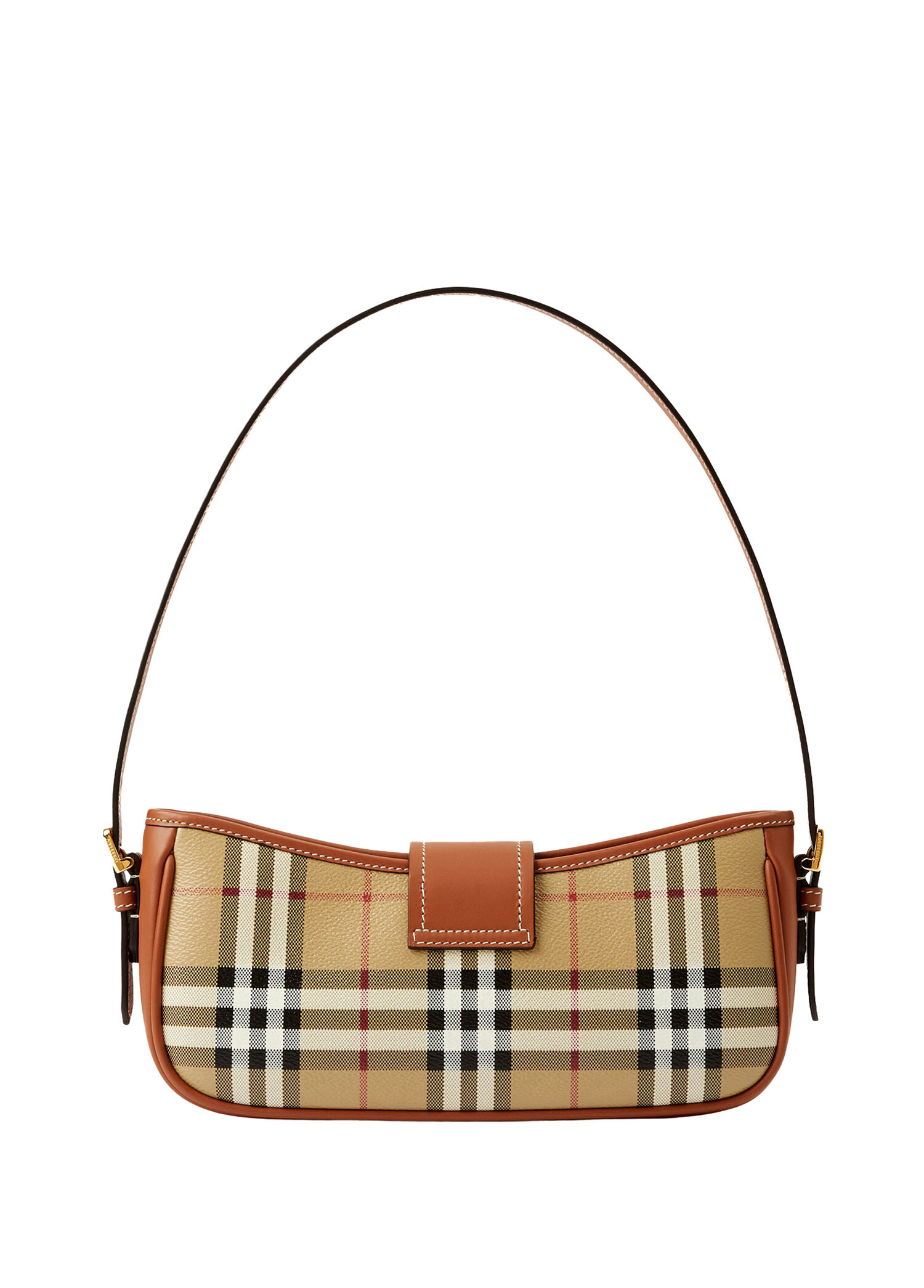 Burberry - Check Sling Brown Women's Shoulder Bag Burberry - Check Sling Brown Women's Shoulder Bag