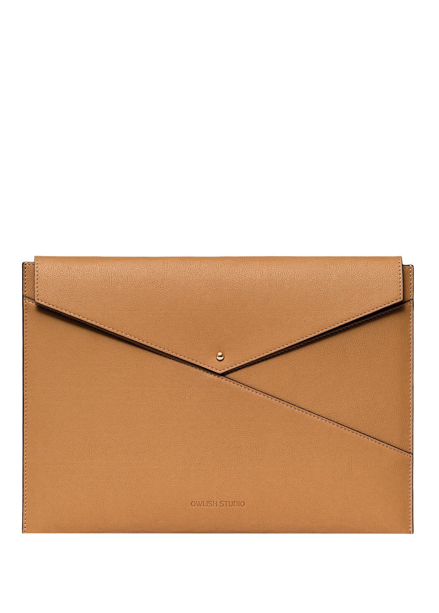 Owlish Studio - Envelope 13" Taba Vegan Deri Unisex MacBook Kılıfı