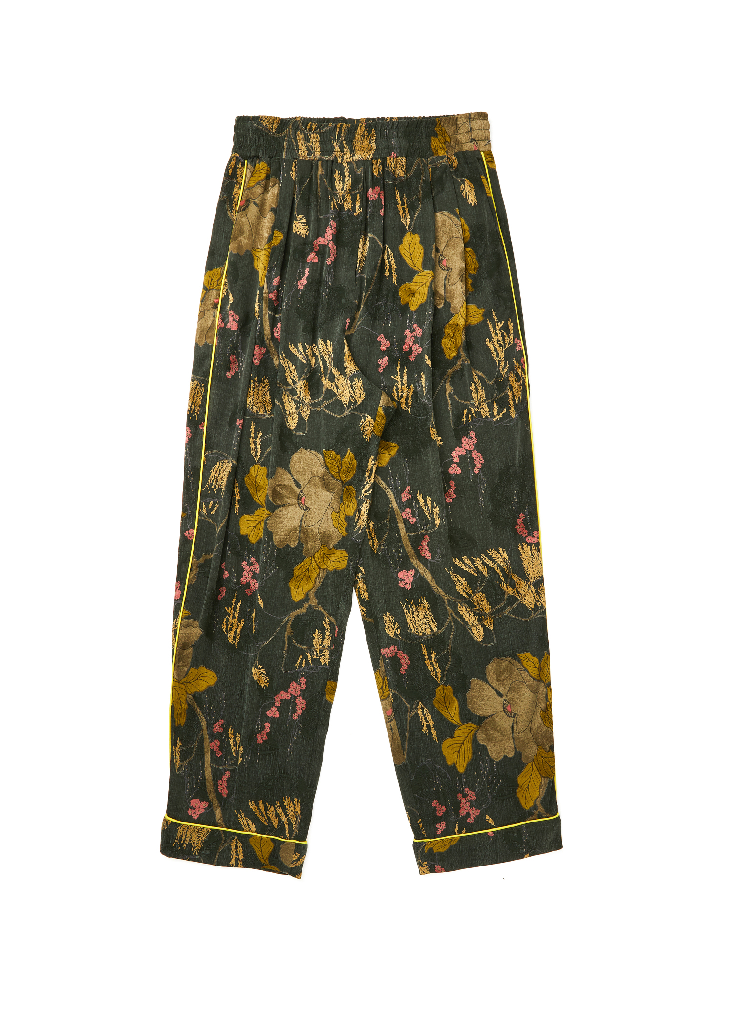 Haki Çiçekli Pijama Pantolon_5