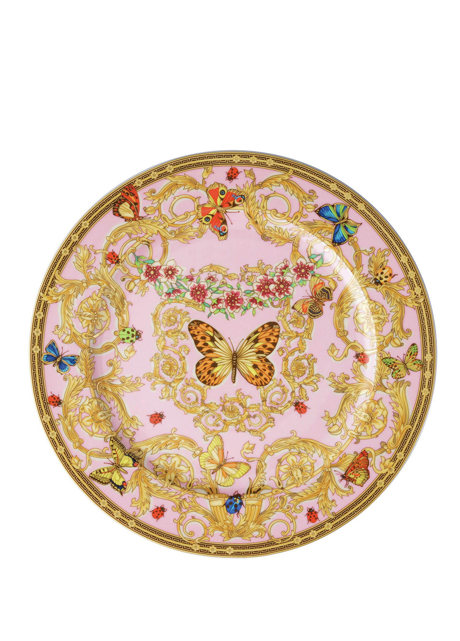 Le Jardin De Versace Renkli Desenli Porselen Servis Tabağı 30 cm