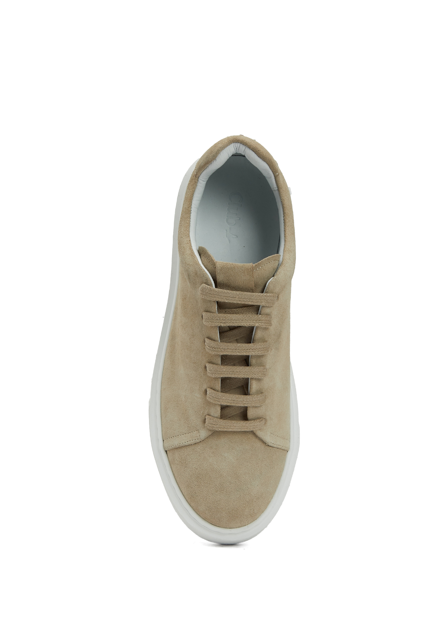Bej Logo Taba Kadın Süet Sneaker_3