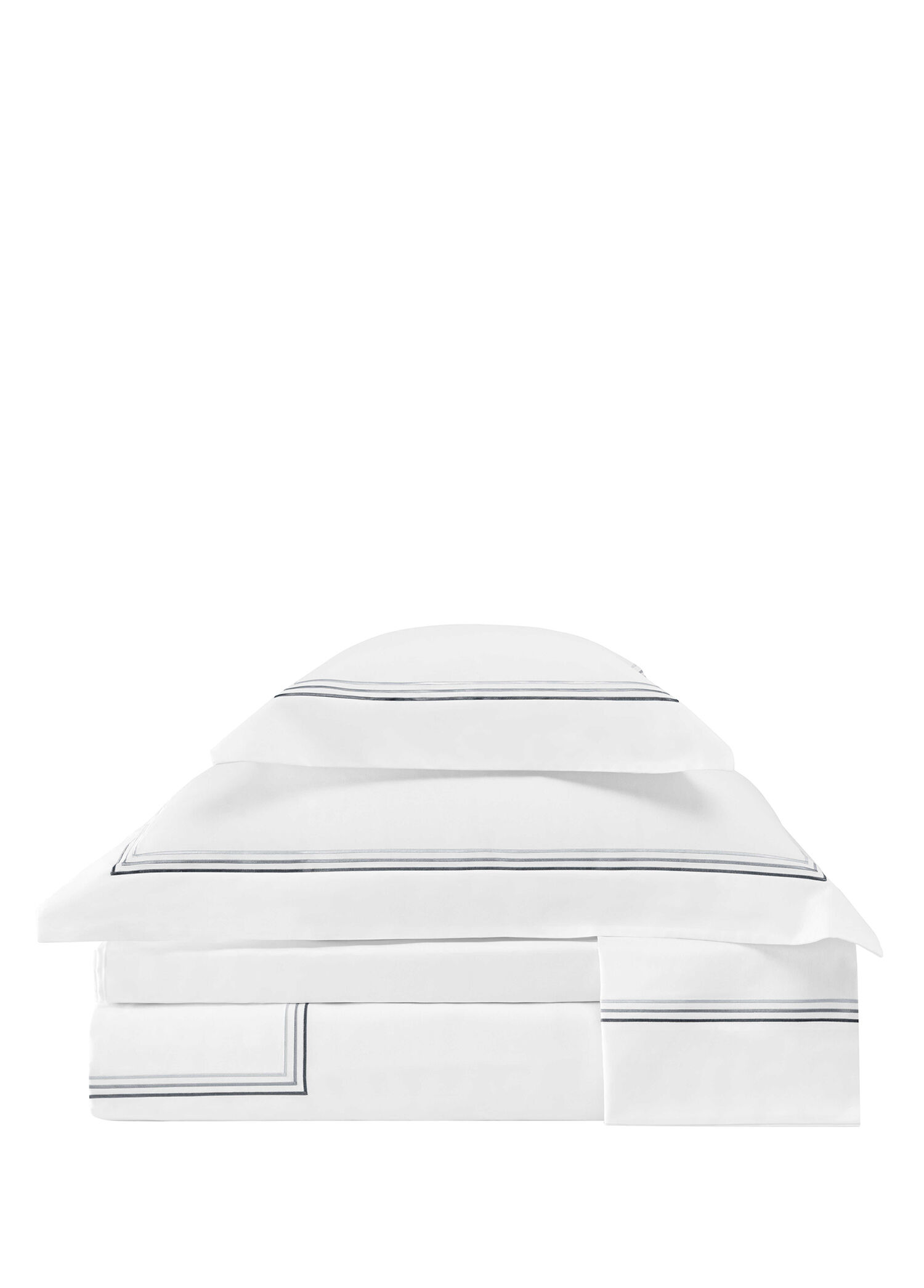 Trio Antrasit İşlemeli Saten King Size Nevresim Takımı 240 x 220 cm