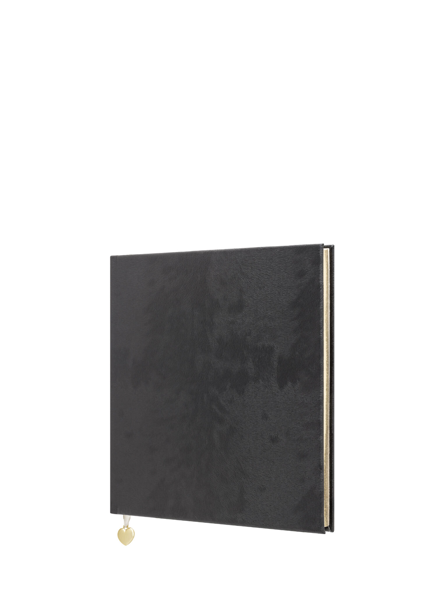 Siyah Deri Sert Kapaklı Çizgili Defter