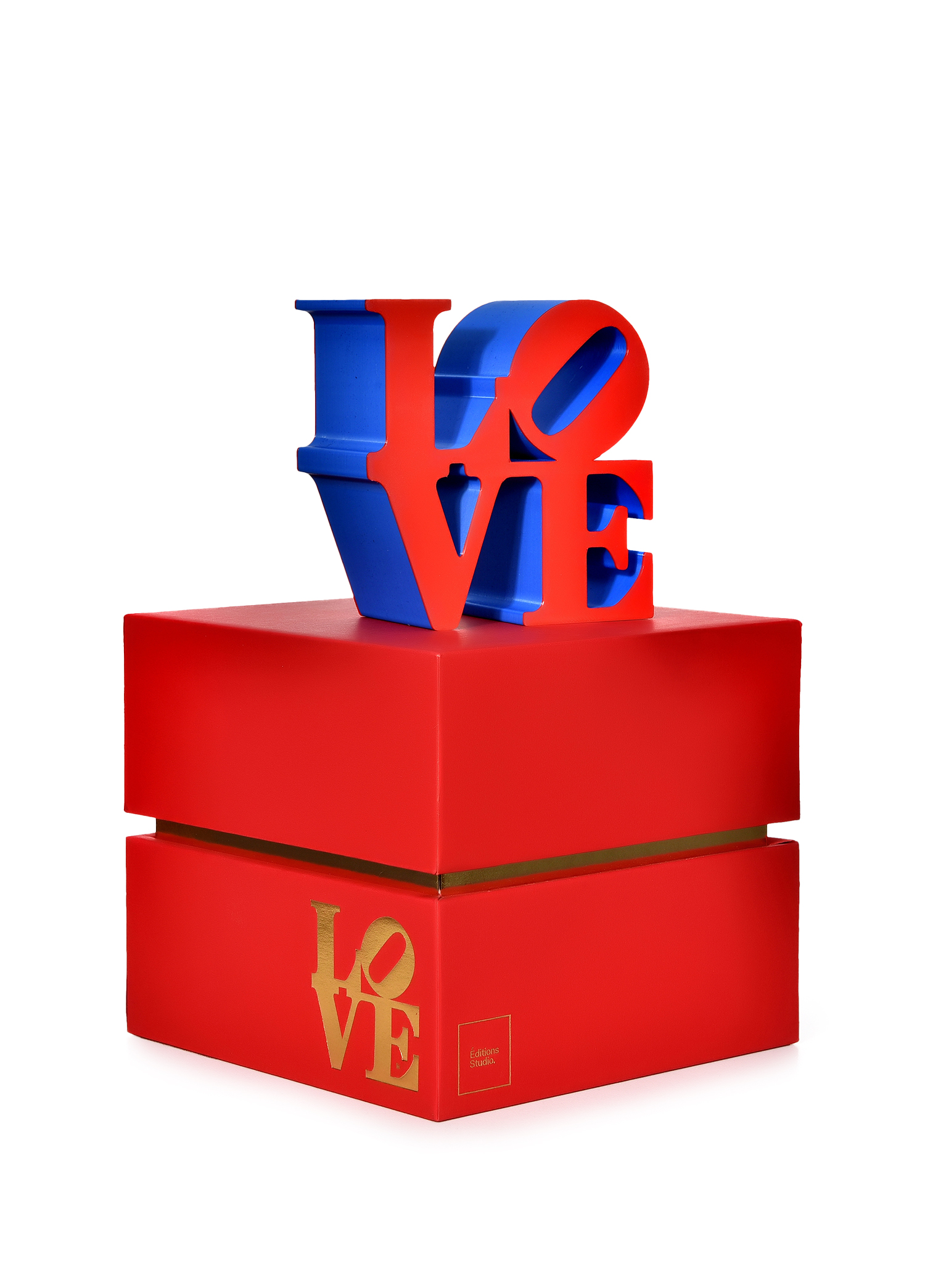 Robert Indiana Love Mavi Kırmızı Heykel