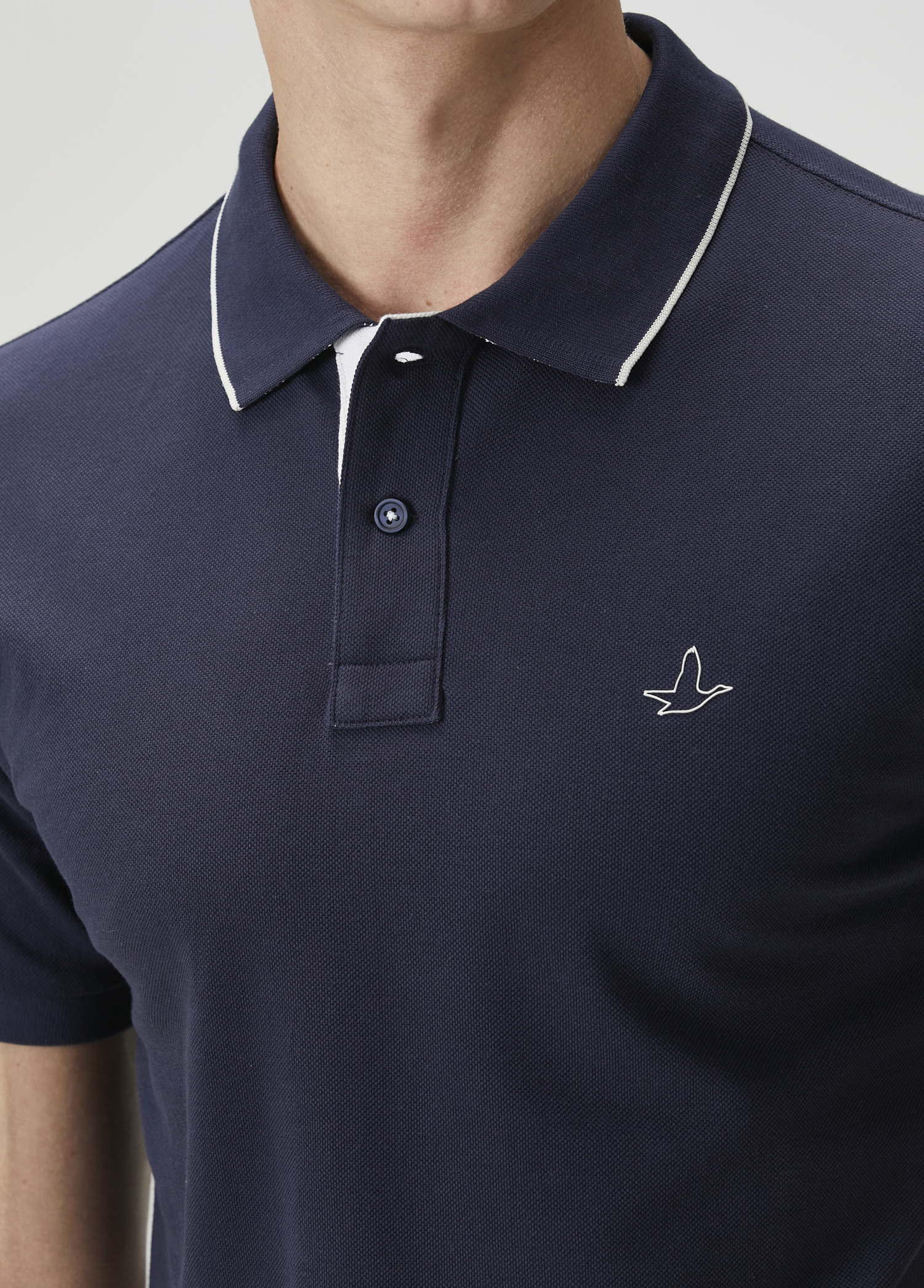 Slim Fit Lacivert Polo Yaka T-shirt_6