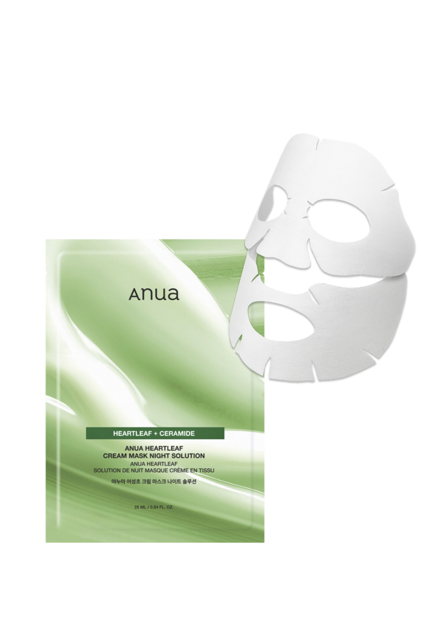 Heartleaf Cream Sheet Mask Night Solution Bariyer Koruyucu Nemlendirici Kremsi Kağıt Maske 25ml