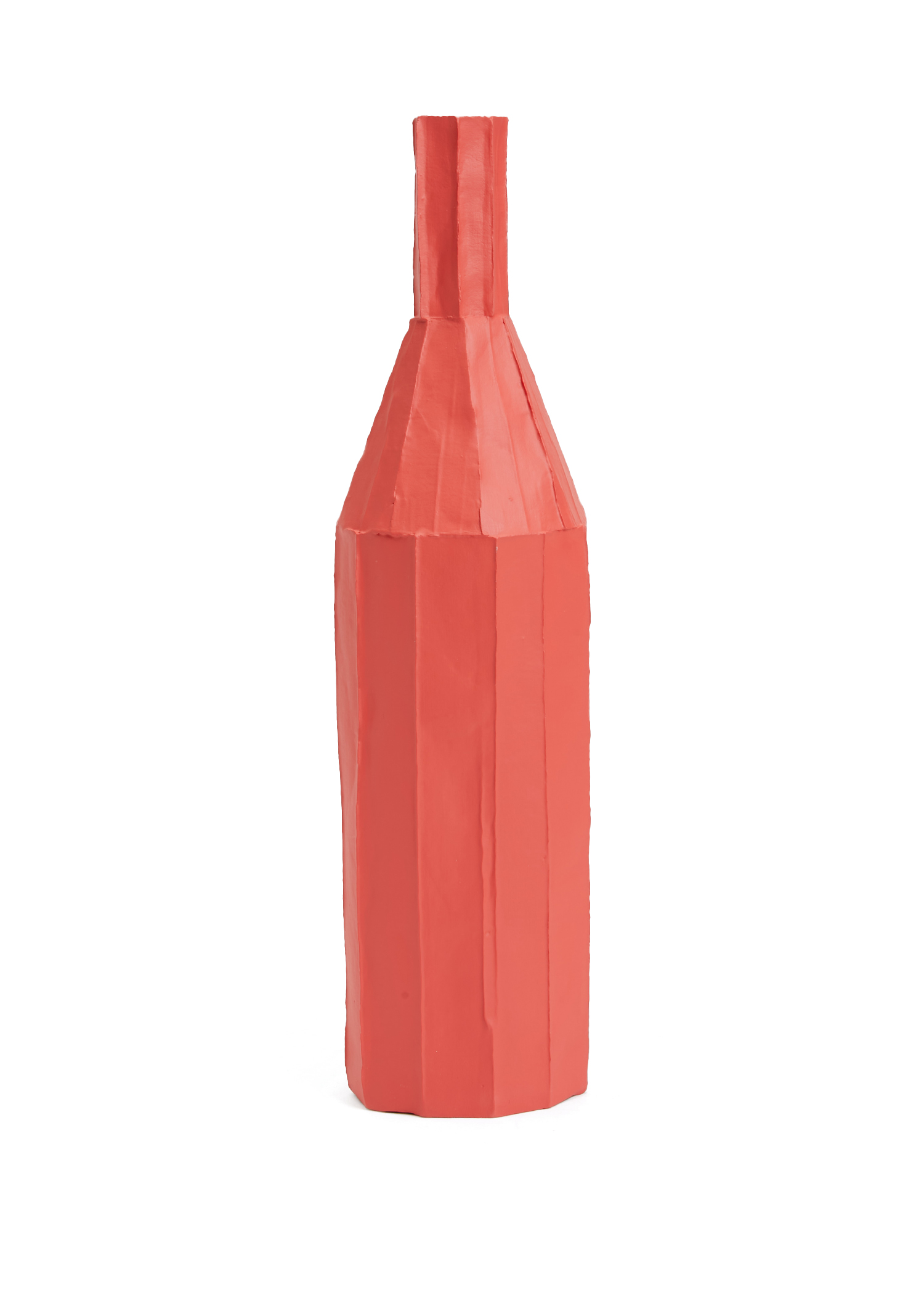 Bottle Colour Kırmızı Pembe Seramik Vazo