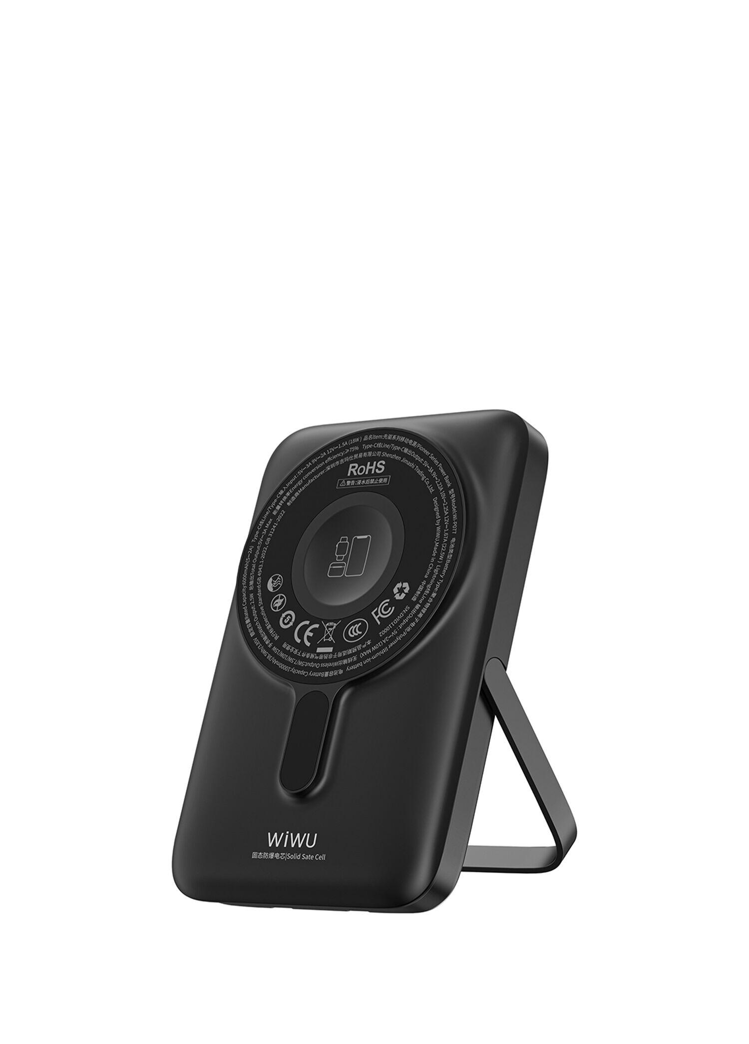 Wi-P077 Pioneer Serisi Standlı Wireless Şarjlı 15W PD Powerbank 10000 mAh 20W