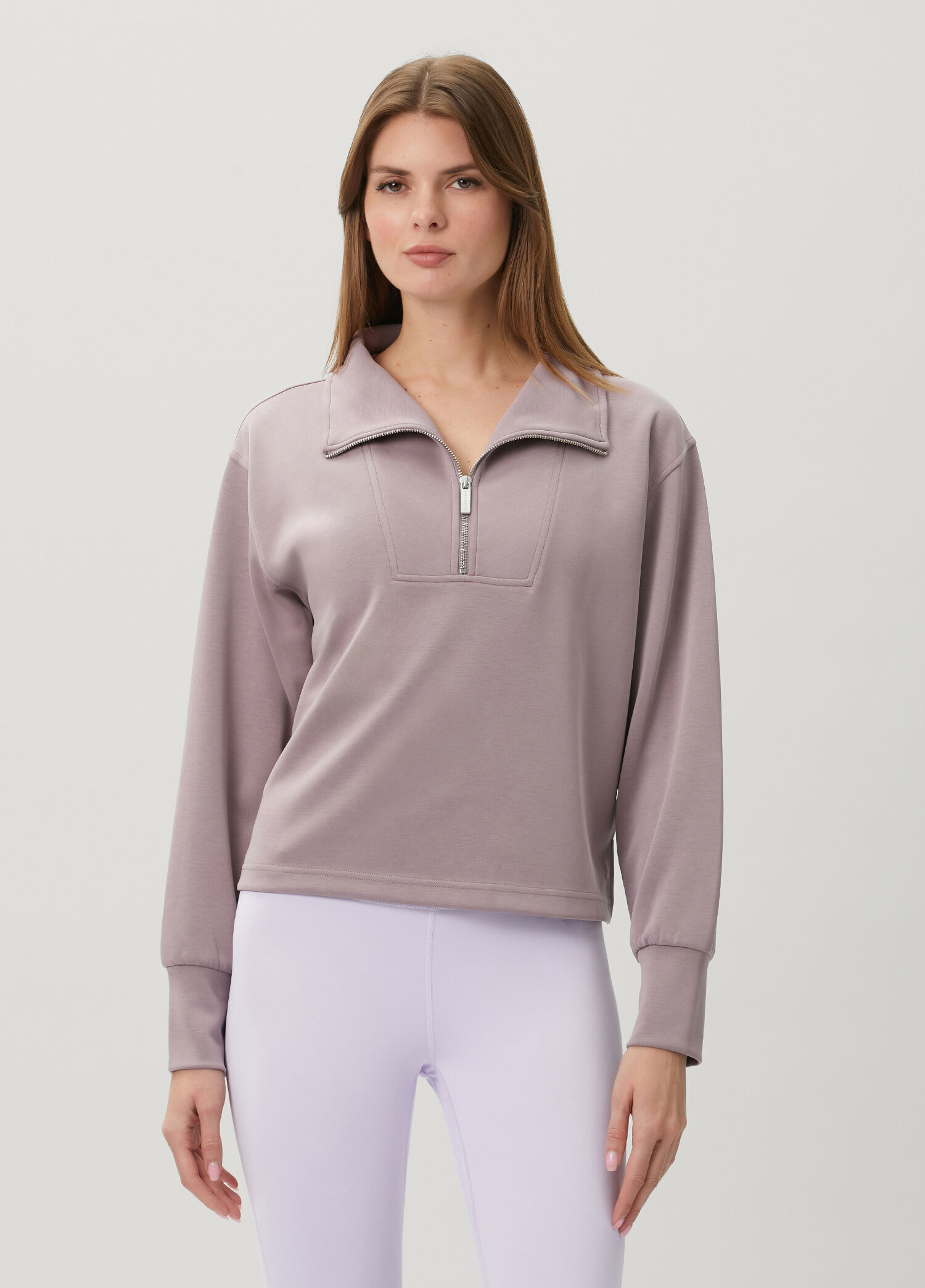 Sand Wash Half Zip Crop Mor Sweatshirt