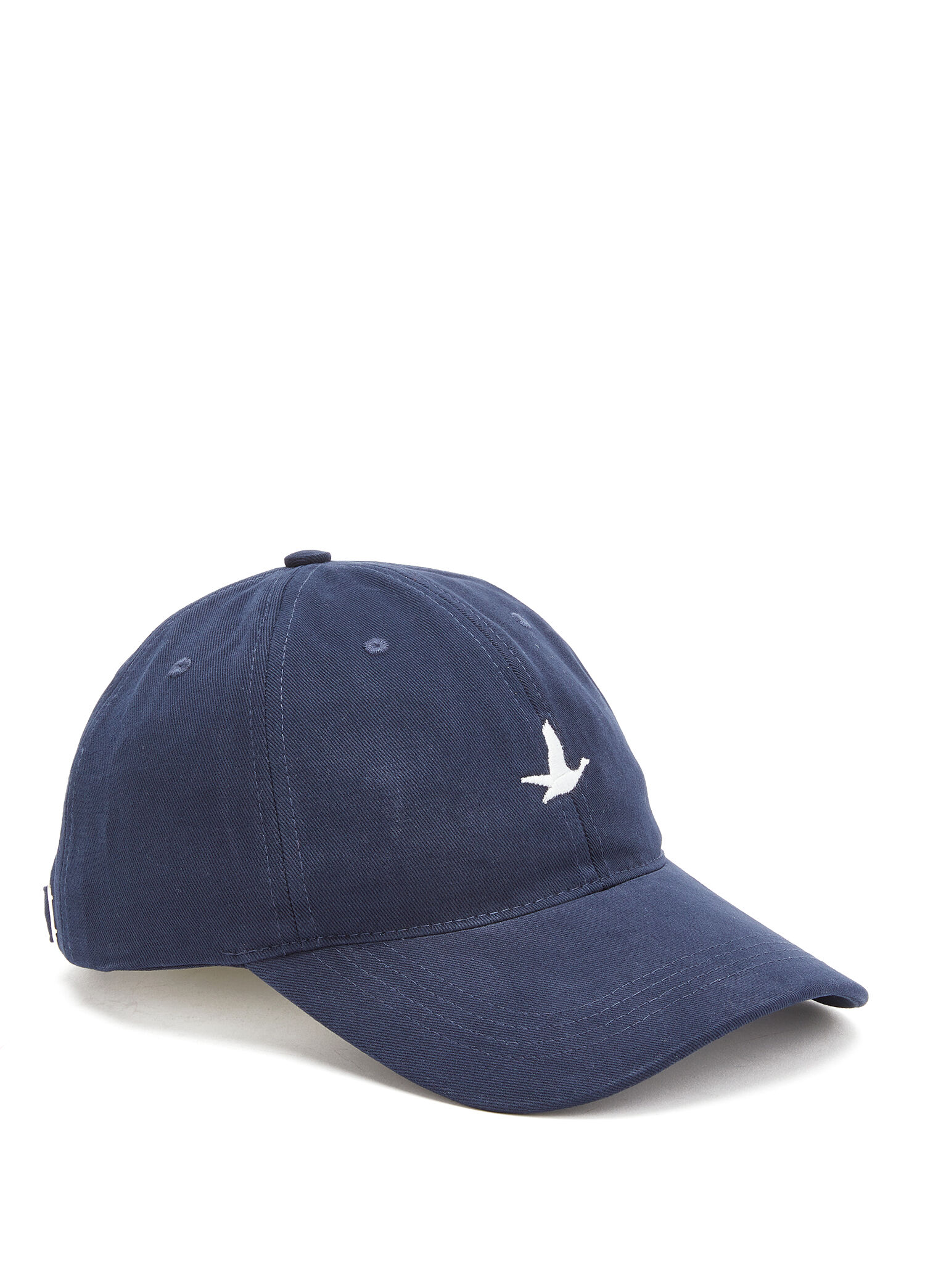 Lacivert Logo Nakışlı Erkek Gabardin Şapka