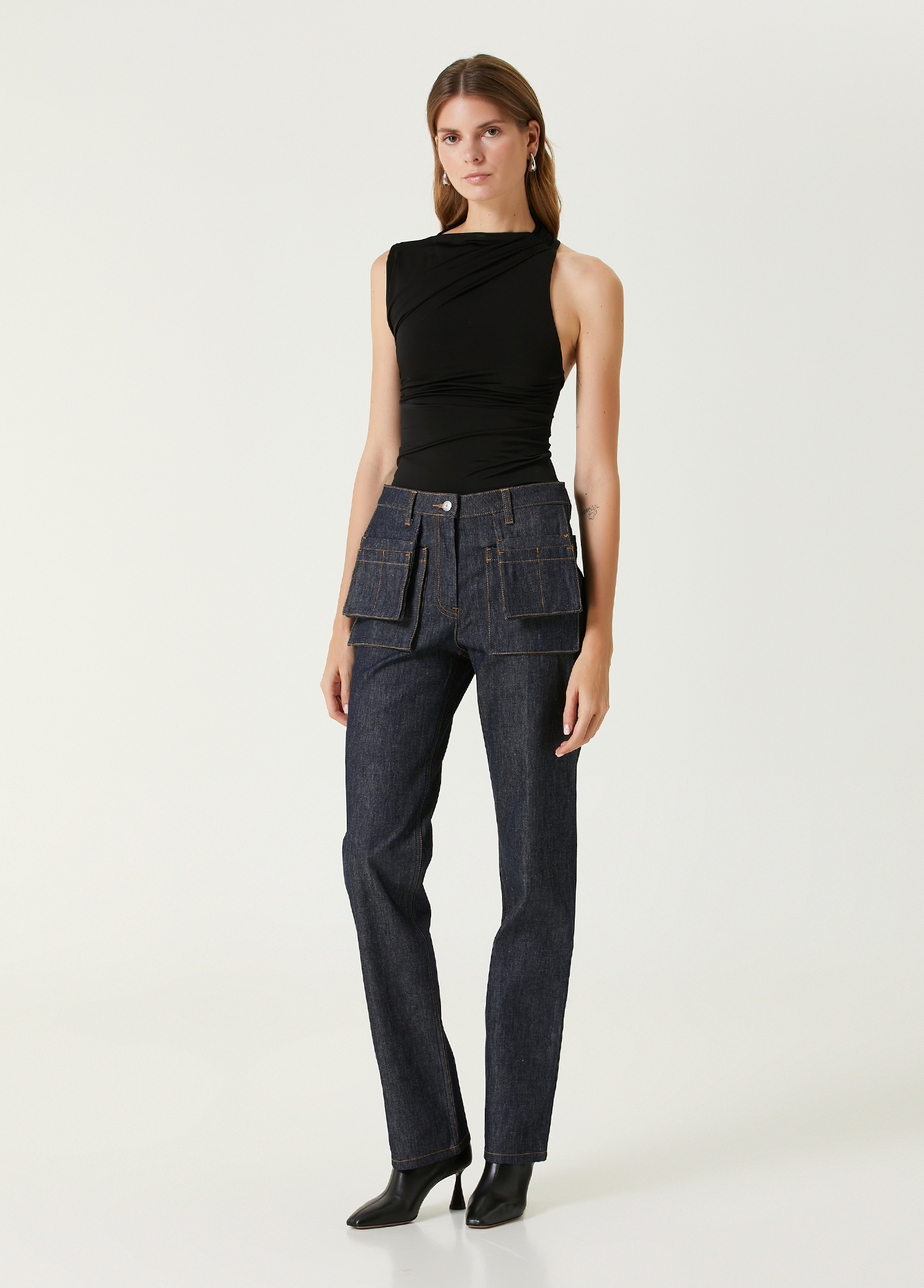 Utility Lacivert Straight Leg Jean Pantolon