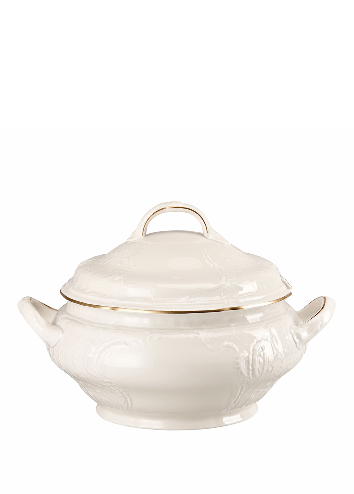 Sanssouci Elfenbein Gold Porselen Kapaklı Çorbalık 3,9 lt
