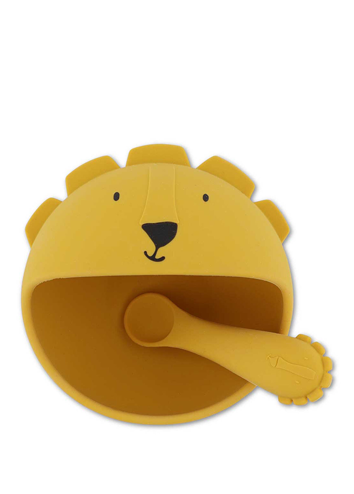 Mr. Lion Sarı Silikon Bebek Yemek Seti