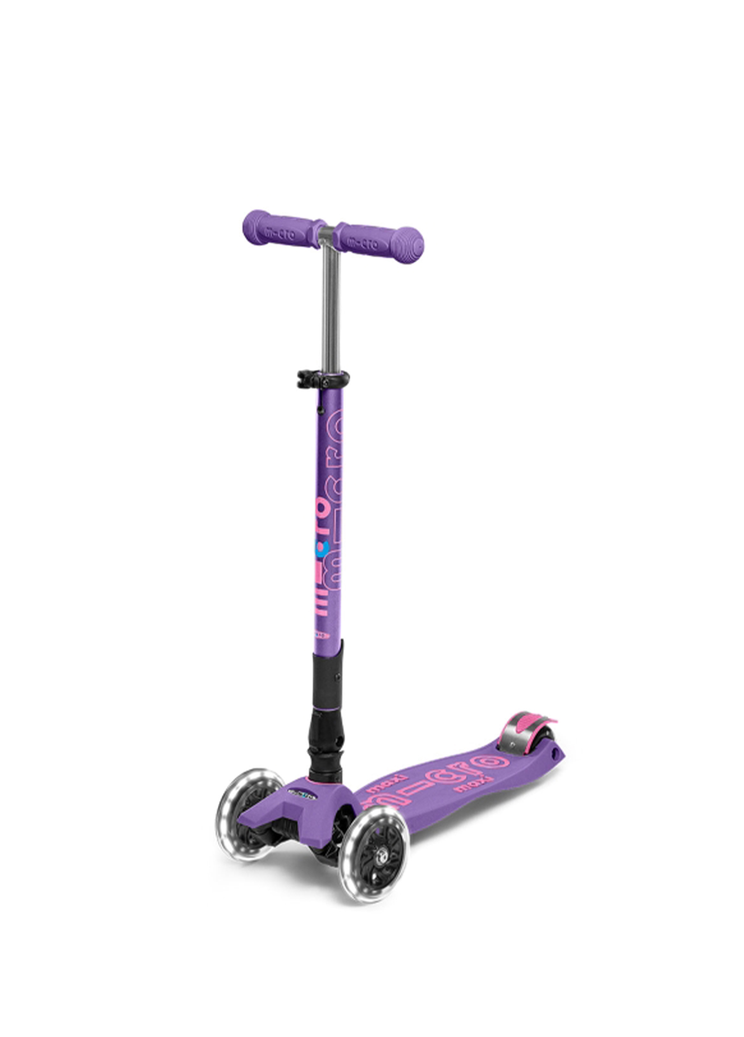 Maxi Micro Deluxe LED Foldable Purple 3 Tekerlekli Çocuk Scooter