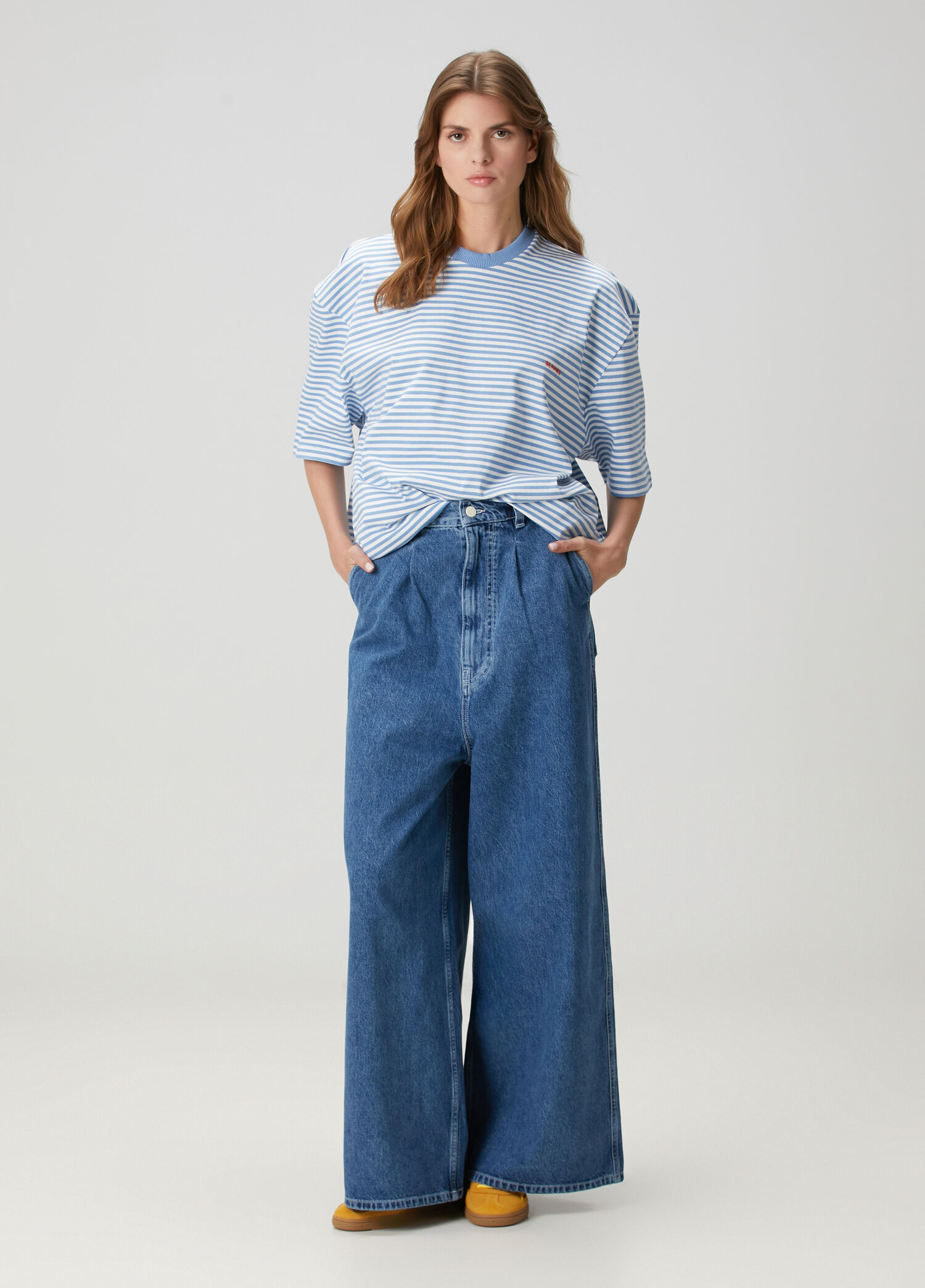 Blue Wide Leg Jeans