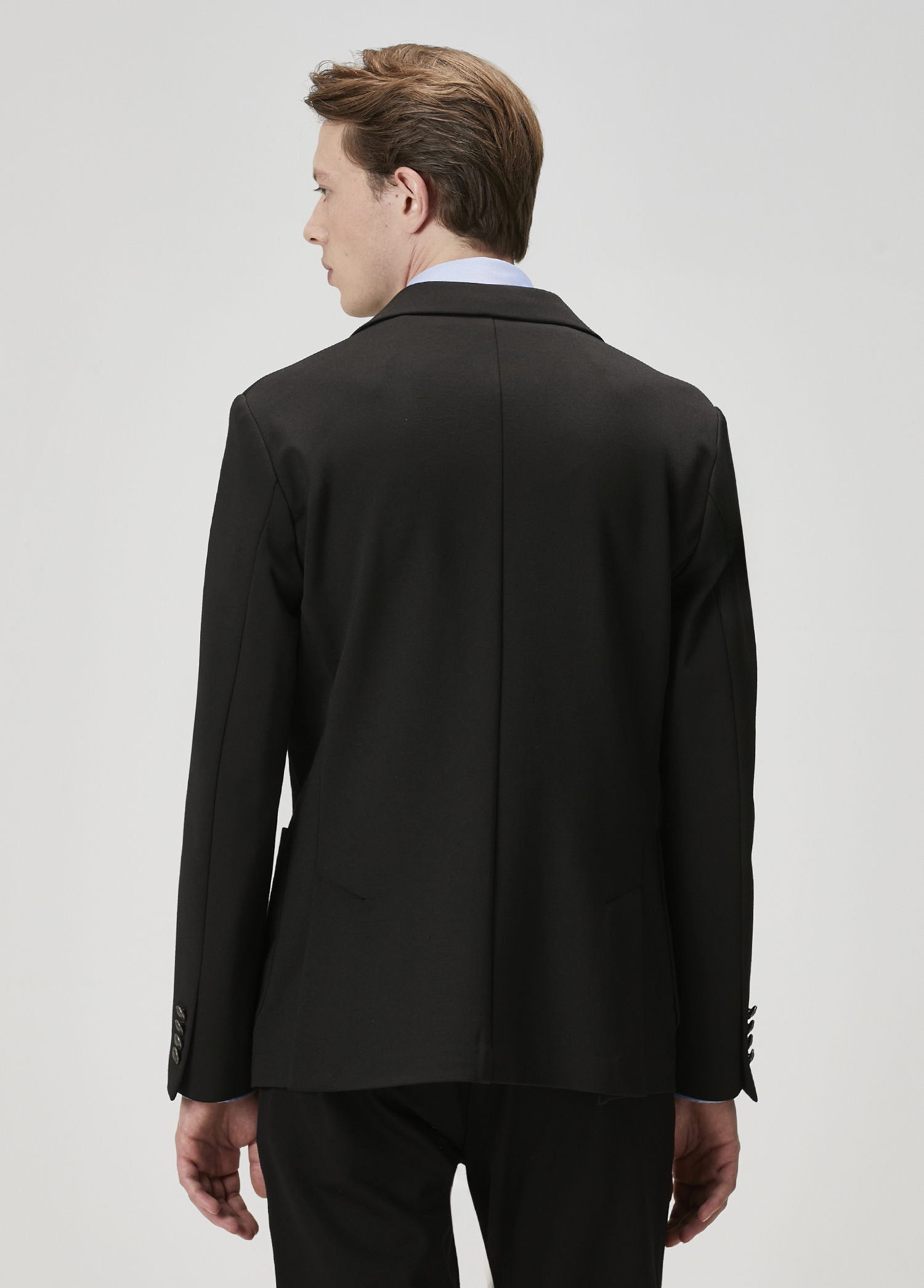 Siyah Örme Blazer_4