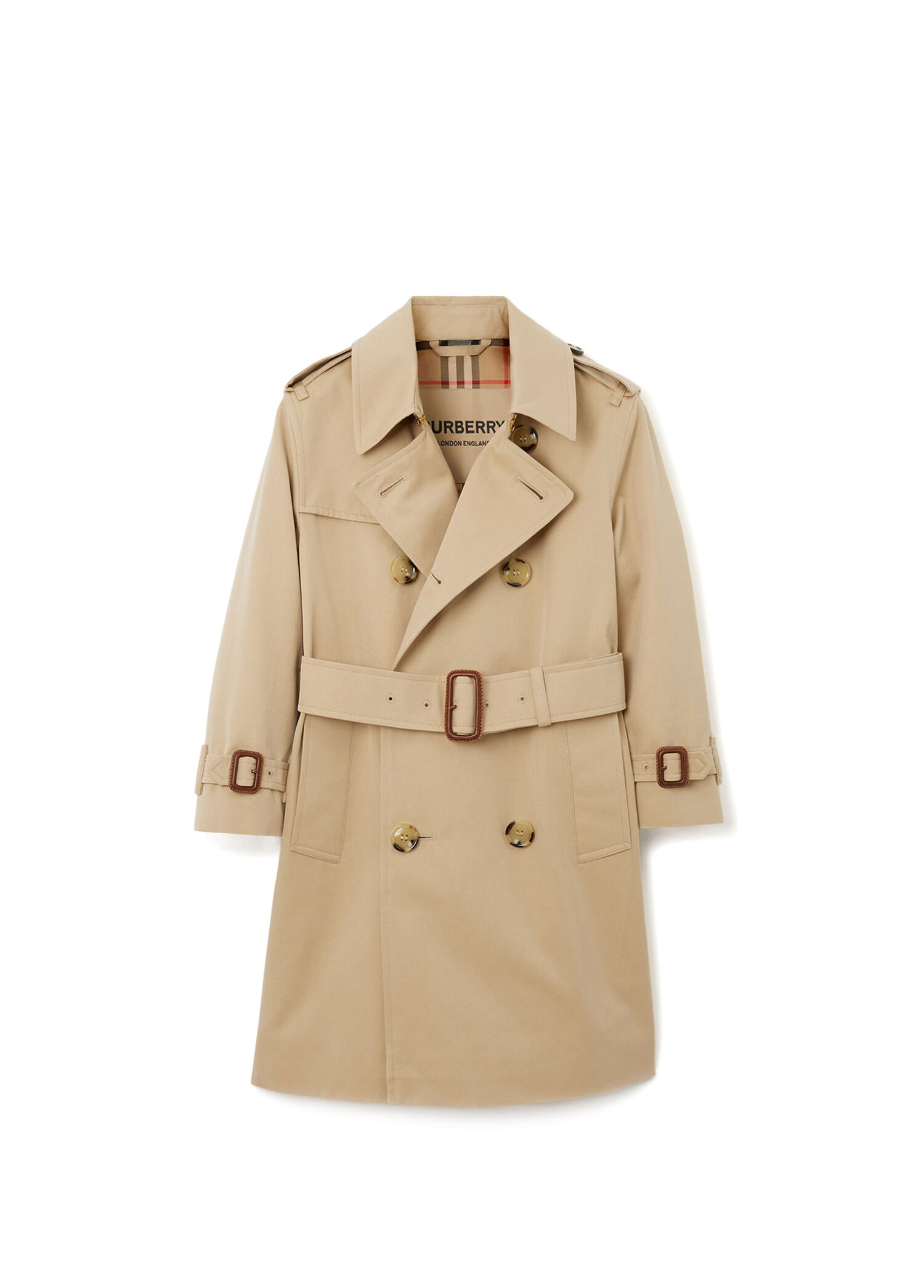 Gabardine Bej Unisex Çocuk Trençkot