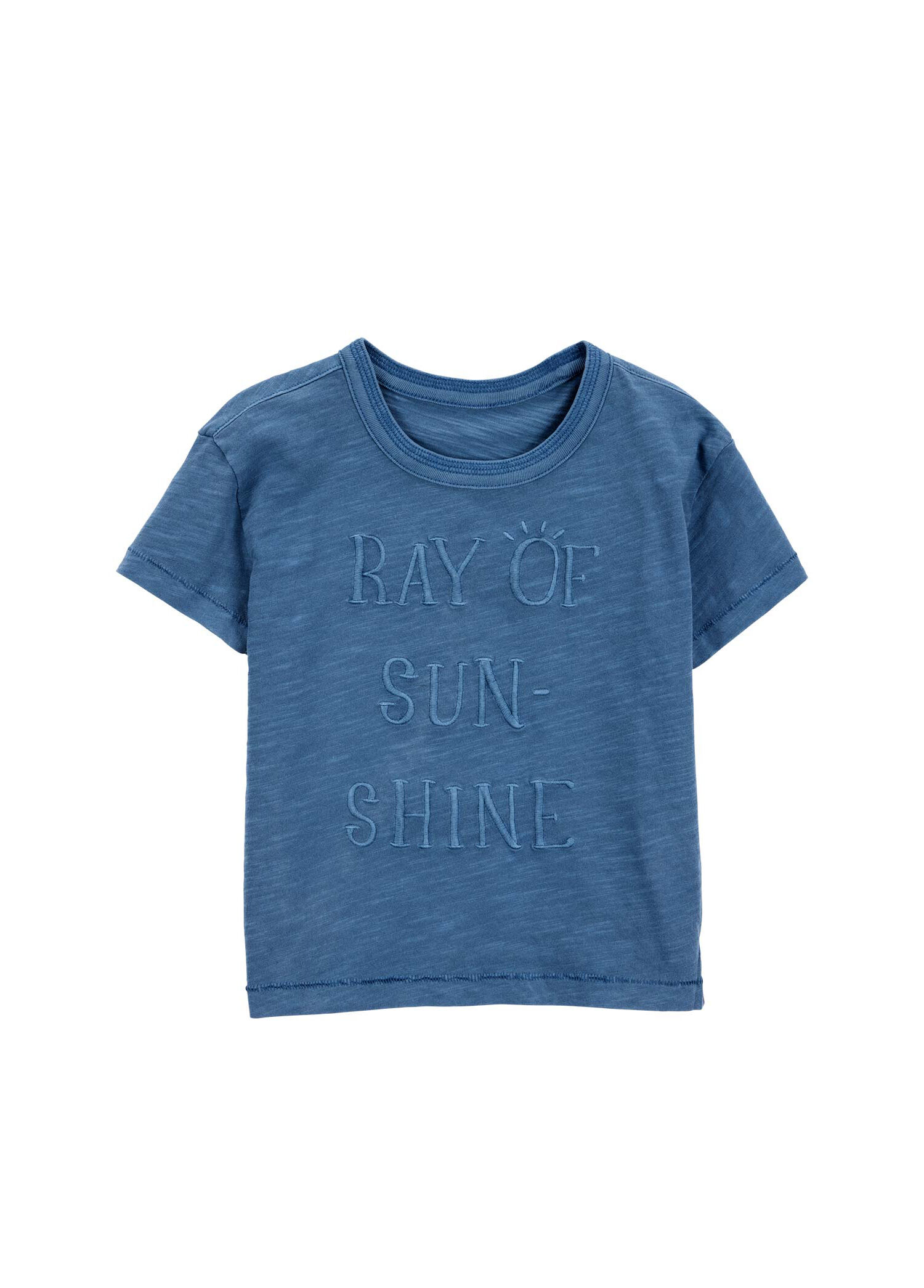 Baskılı Mavi Kısa Kollu Erkek Çocuk T-shirt