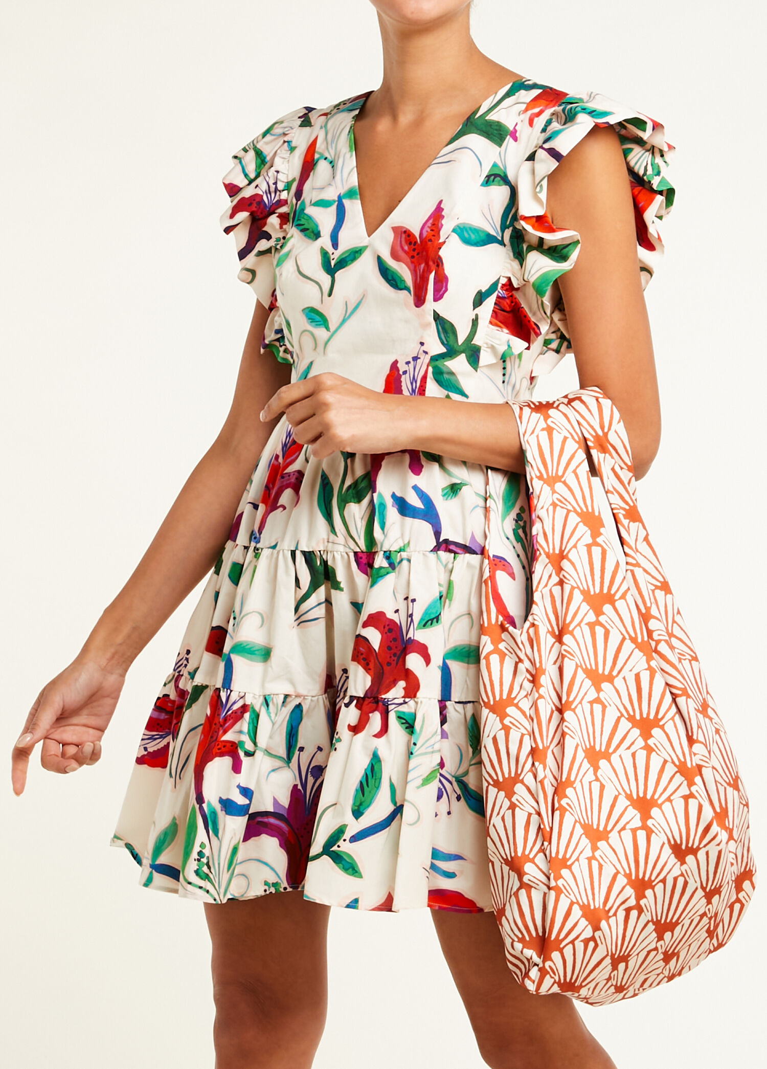 Beymen Turuncu Desenli Alışveriş Çantası. 2 Beymen Turuncu Desenli Alışveriş Çantası. 2