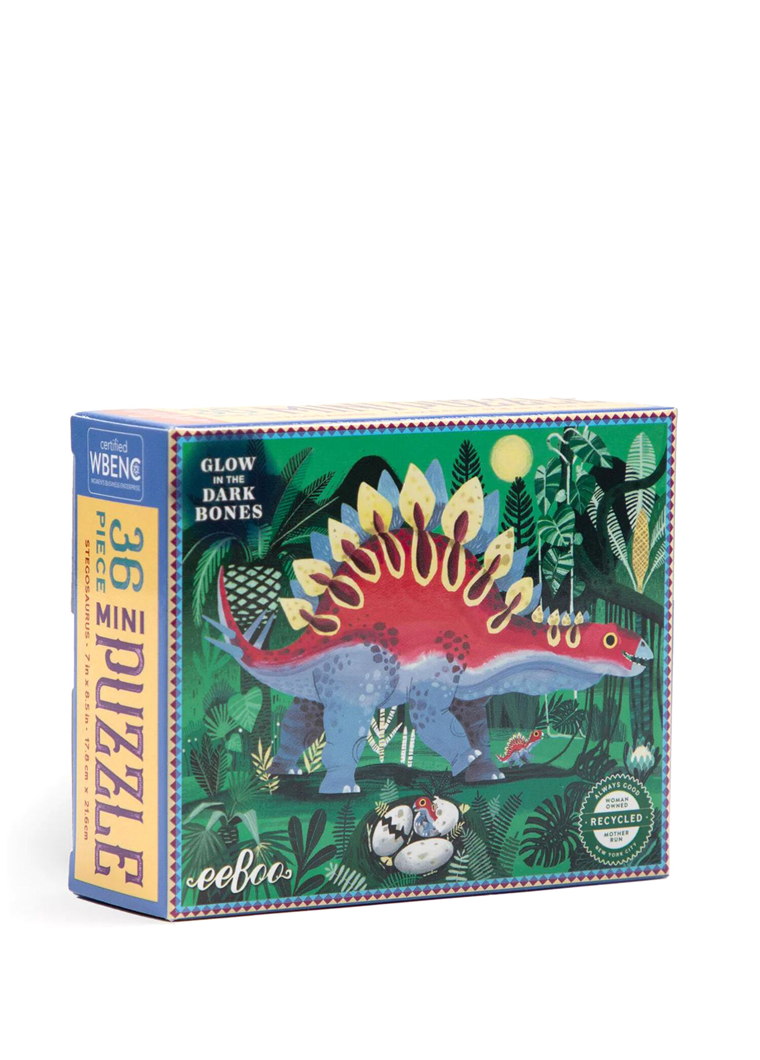 Eeboo - Stegosaurus 36 Parça 3+ Yaş Mini Yapboz - Çok Renkli